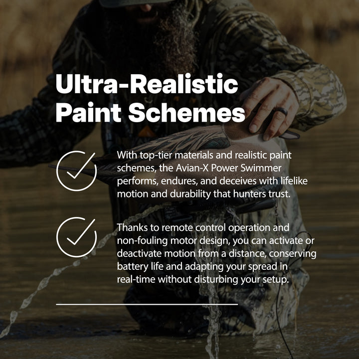 Avian X Power Swimmer Pintail Drake Motion Duck Decoy with 10+ Hour Battery - VMInnovations