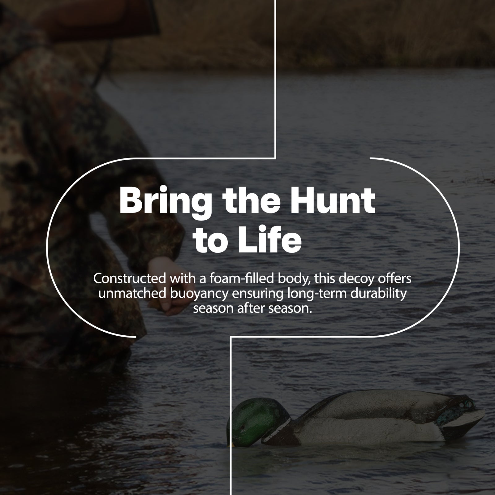 Avian-X Power Shaker Mallard Drake Motion Duck Decoy Floating Surface Feeder - VMInnovations