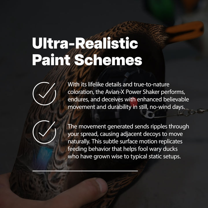 Avian-X Power Shaker Mallard Hen Motion Duck Decoy Floating Surface Feeder - VMInnovations