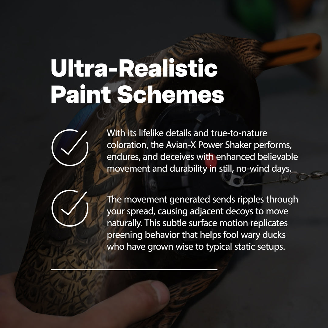 Avian X Power Shaker Motion Mallard Hen Preener Decoy, Mimic Realistic Motion - VMInnovations