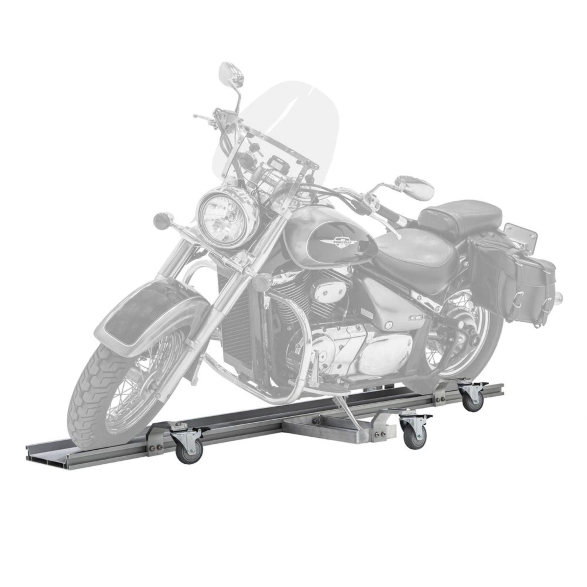 Black Widow Motorcycle Dolly, Fully Adjustable Kickstand lock Casters (Open Box) - VMInnovations