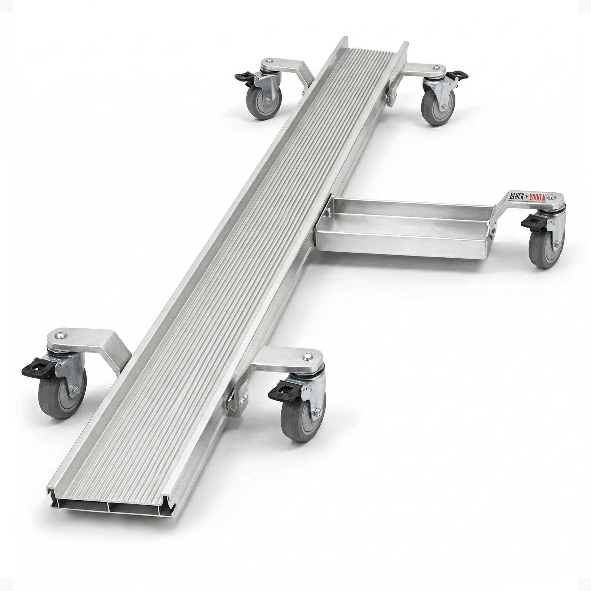 Black Widow Motorcycle Dolly, Fully Adjustable Kickstand Plate Locking Casters
