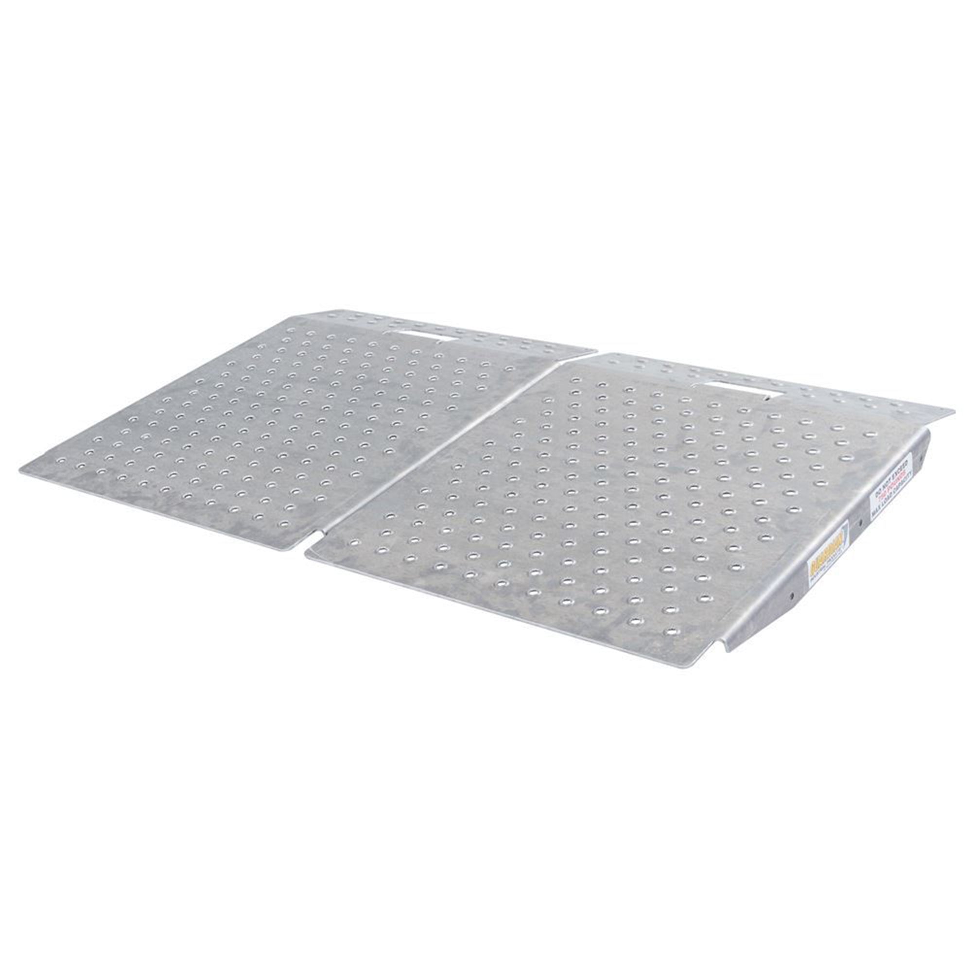 Guardian 2 Pack Heavy Duty Aluminum Shed Ramp,for Mowers, ATV, Silver (Open Box) - VMInnovations