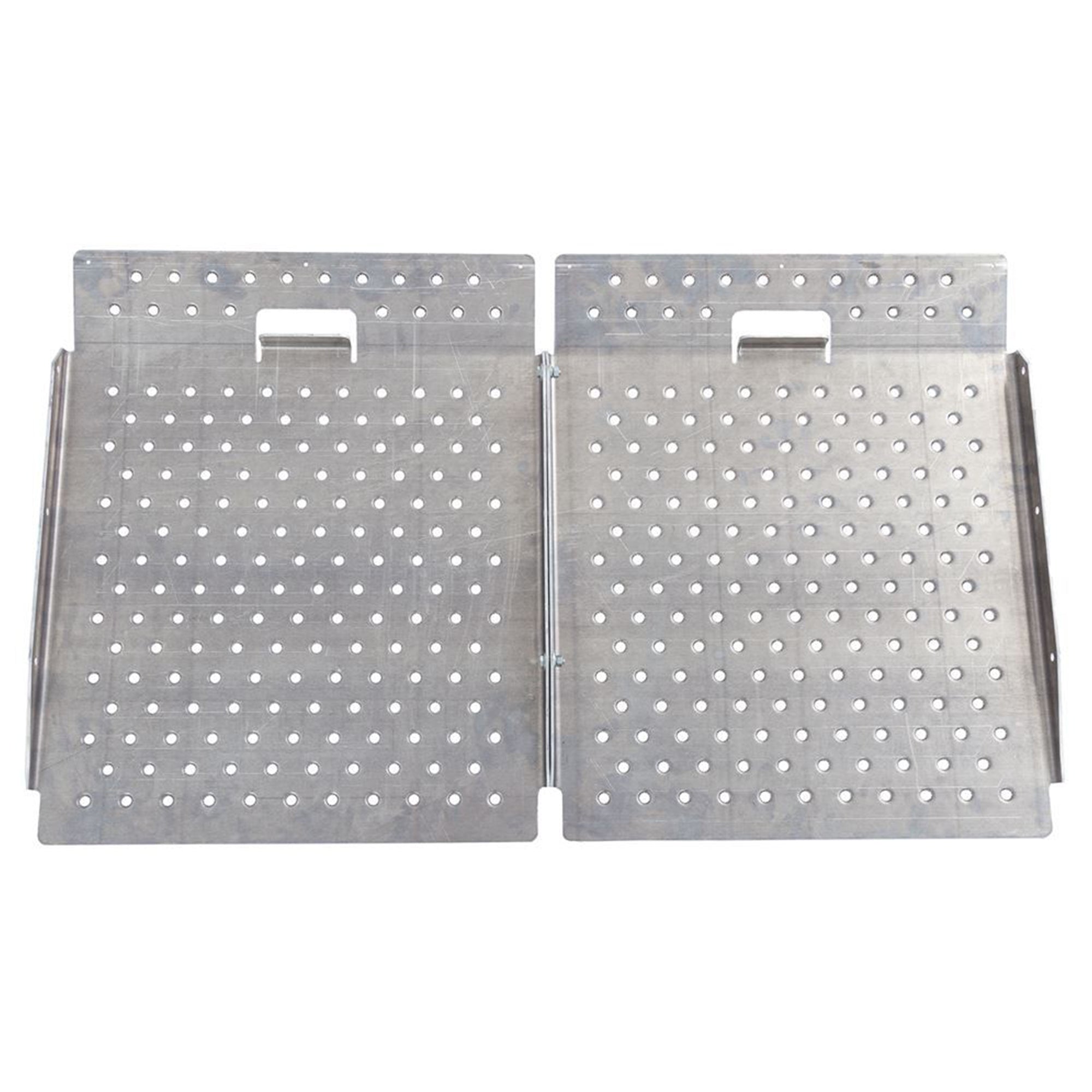 Guardian 2 Pack Heavy Duty Aluminum Shed Ramp,for Mowers, ATV, Silver (Open Box) - VMInnovations
