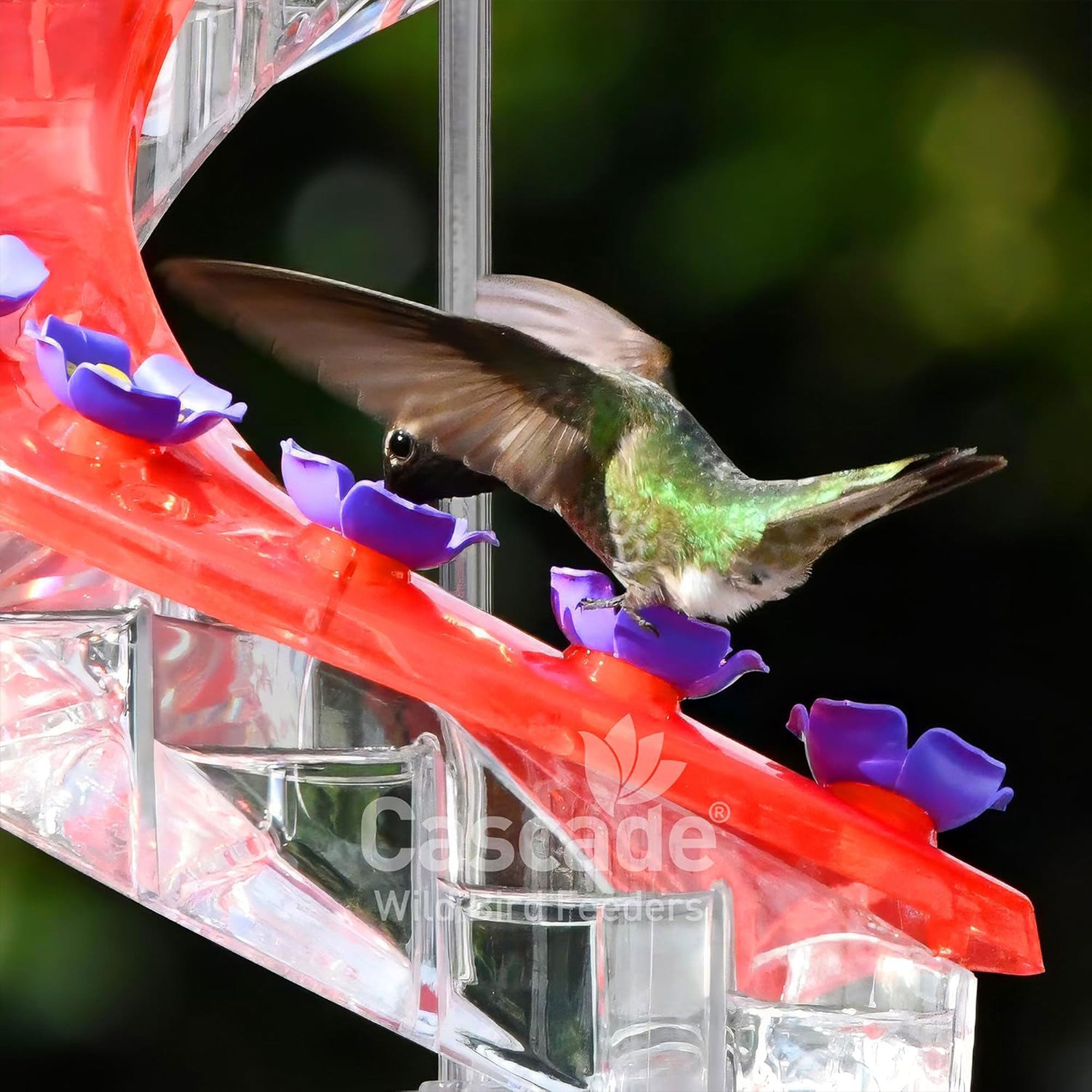 Cascade Wild Bird Feeders Outdoor Hummingbird Feeder, 16 Port Helical Design - VMInnovations