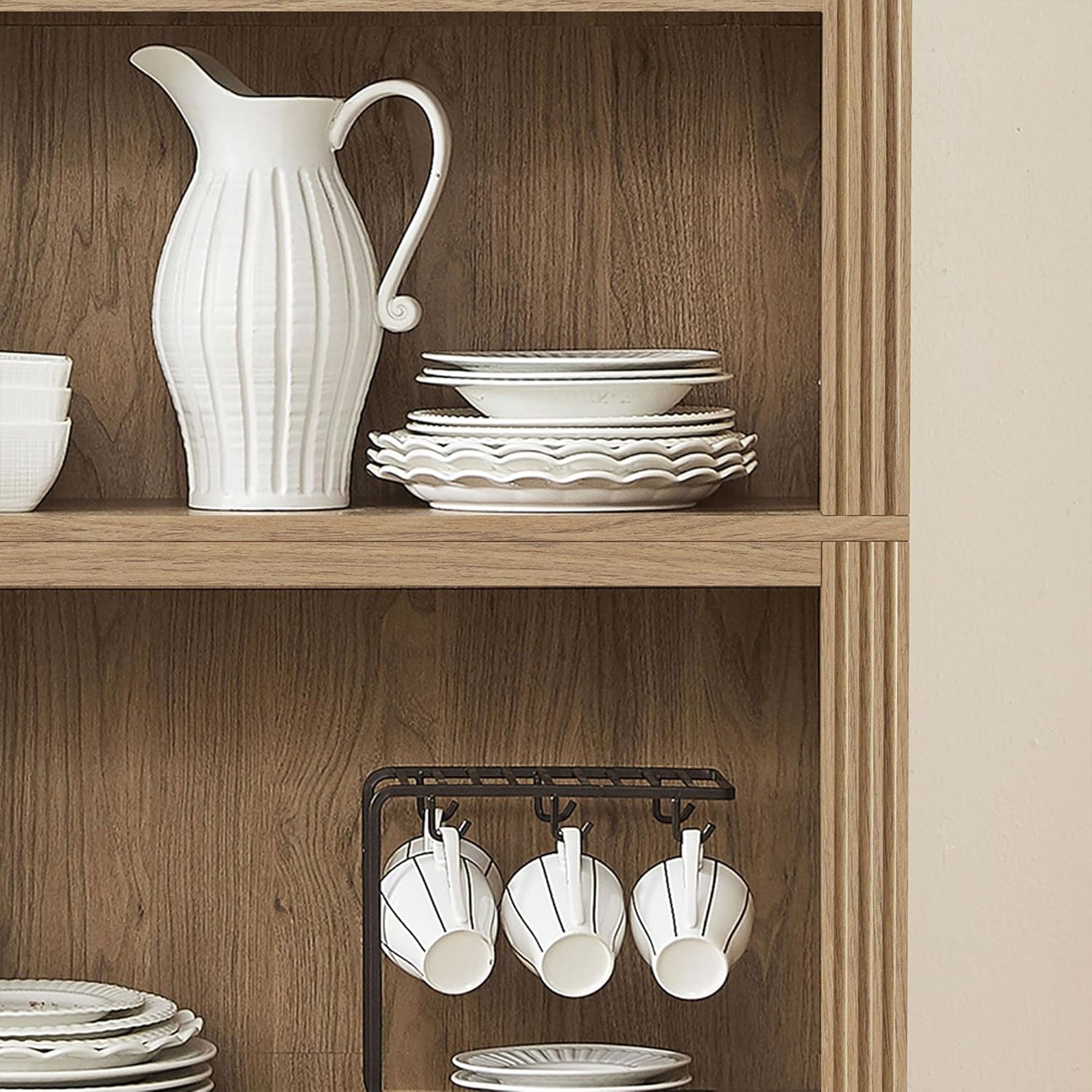 VAUXHILL & CO. Halston Standard Bookcase Adjustable Shelving Unit Oak (Open Box) - VMInnovations