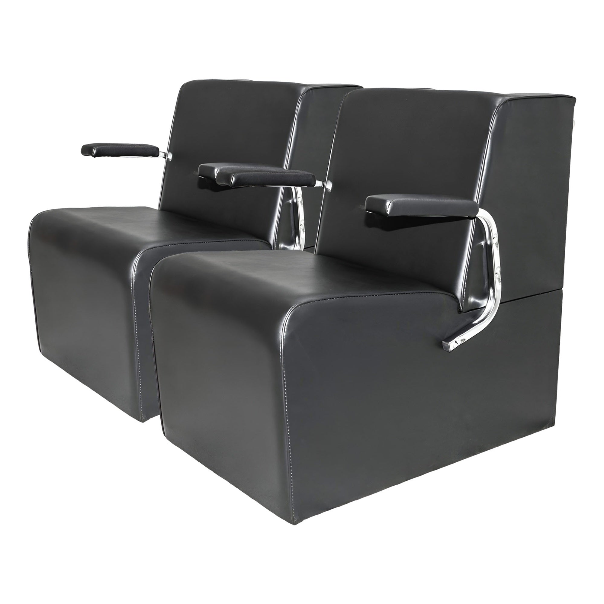 PureSana 2 Pack Chromium Anastasia Vinyl Professional Platform Hair Dryer Chair