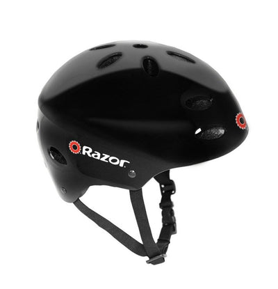 Razor A Kick Scooter Boys/Girls (Clear) & Child Helmet (Glossy Black)