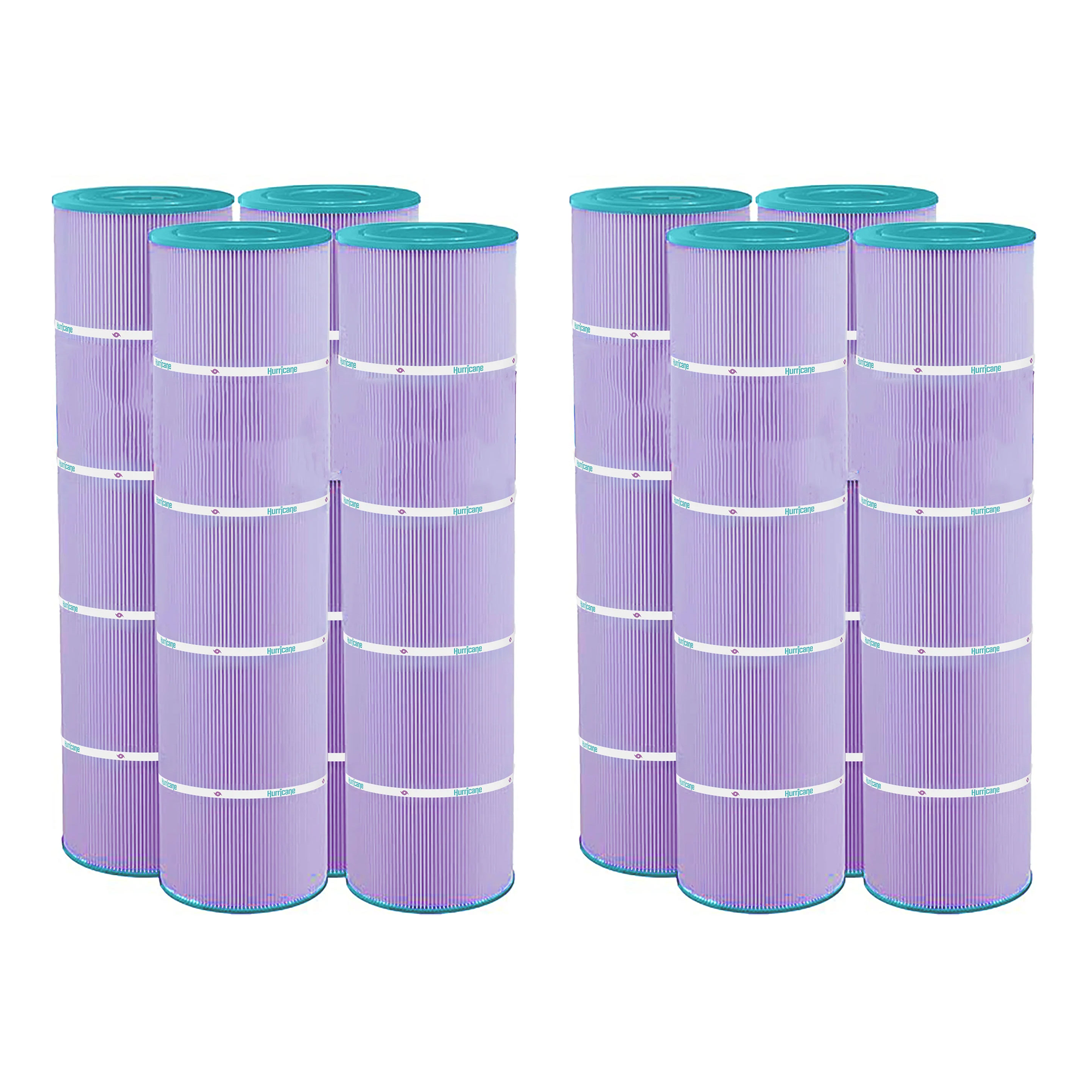 Hurricane 8 Pack HF7471-04P Platinum Purple Pool Filter Cartridge Replacement