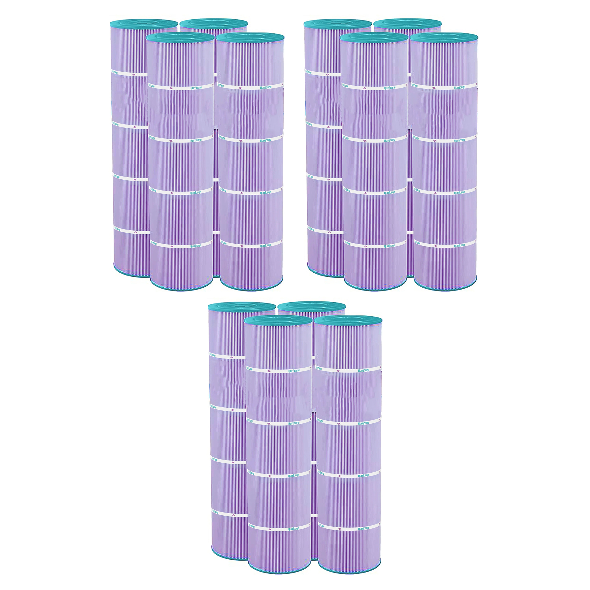 Hurricane 12 Pack HF7471-04P Platinum Purple Pool Filter Cartridge Replacement