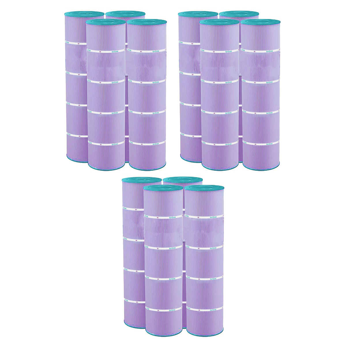 Hurricane 12 Pack HF7471-04P Platinum Purple Pool Filter Cartridge Replacement
