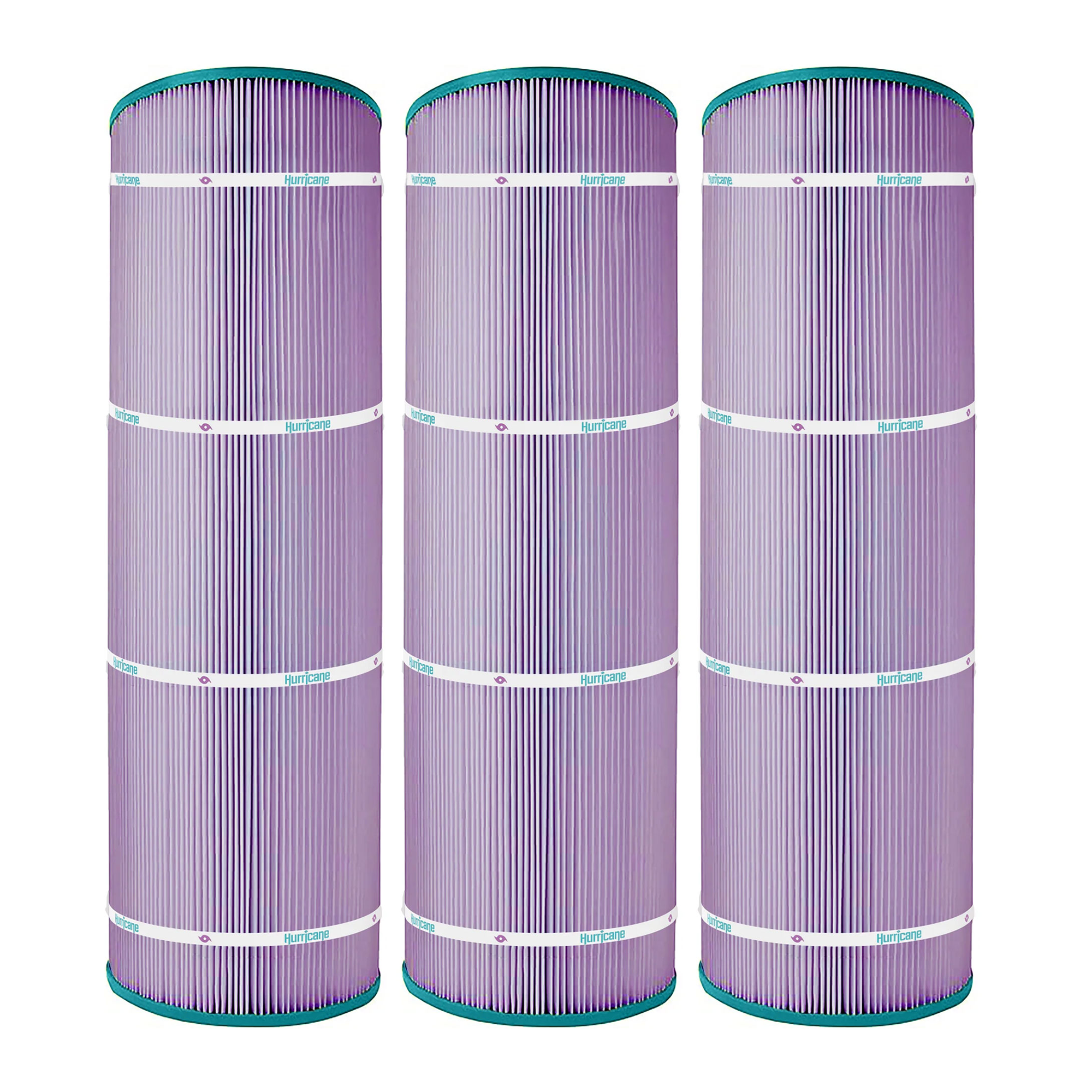 Hurricane 3 Pack HF8417-01P Platinum Purple Pool Filter Cartridge Replacement - VMInnovations
