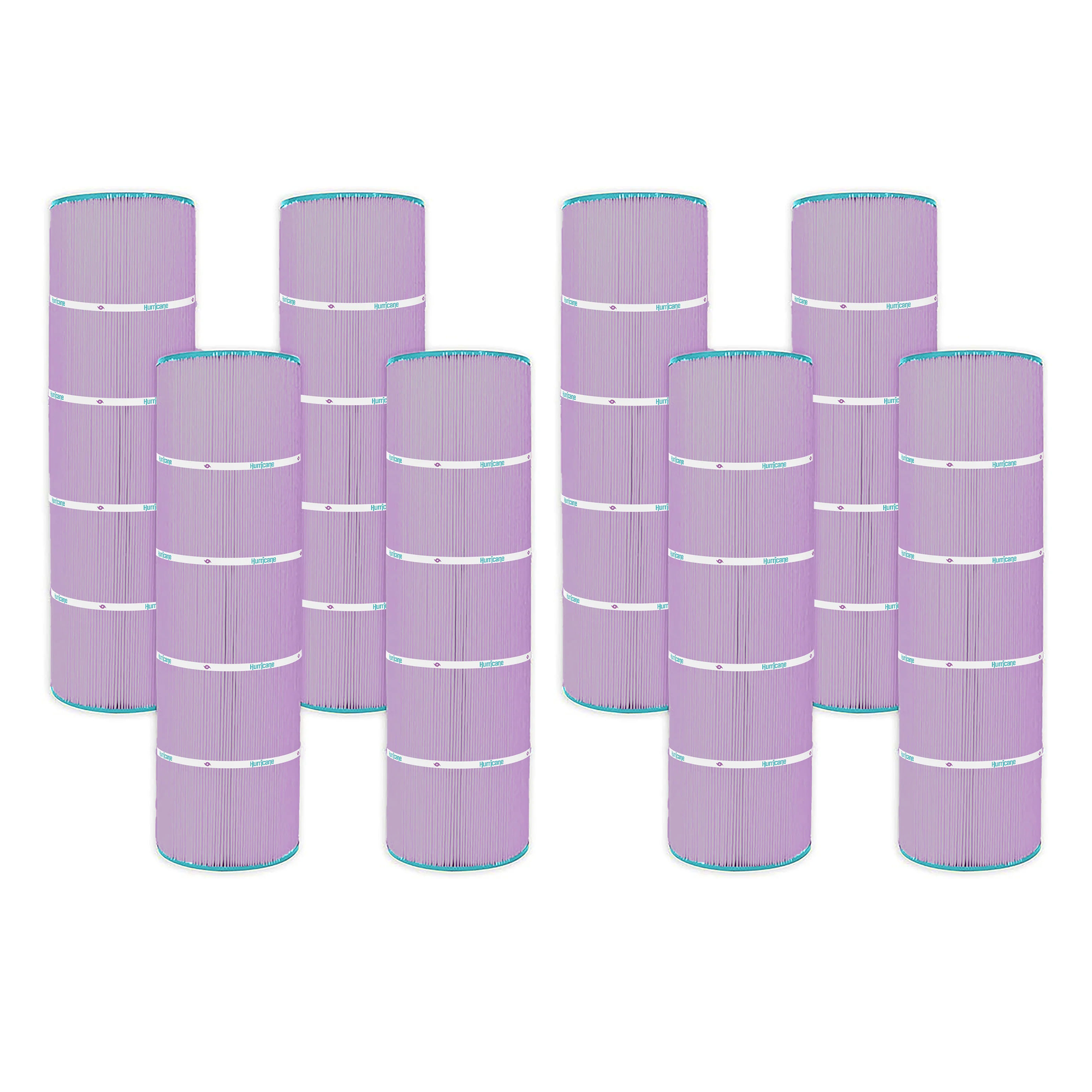 Hurricane 8 Pack HF7468-04P Platinum Purple Pool Filter Cartridge Replacement - VMInnovations