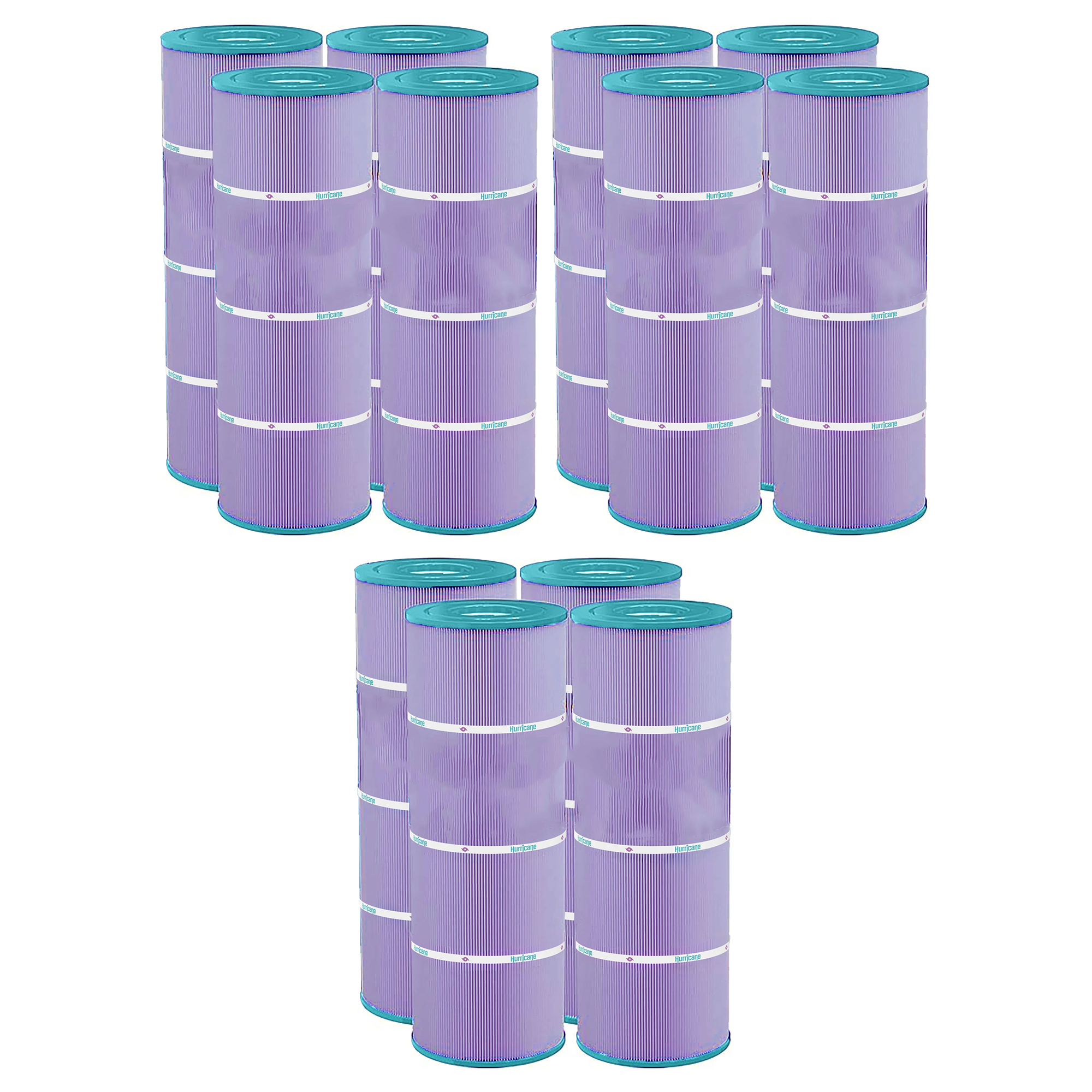Hurricane 12 Pack HF7483-04P Platinum Purple Pool Filter Cartridge Replacement - VMInnovations