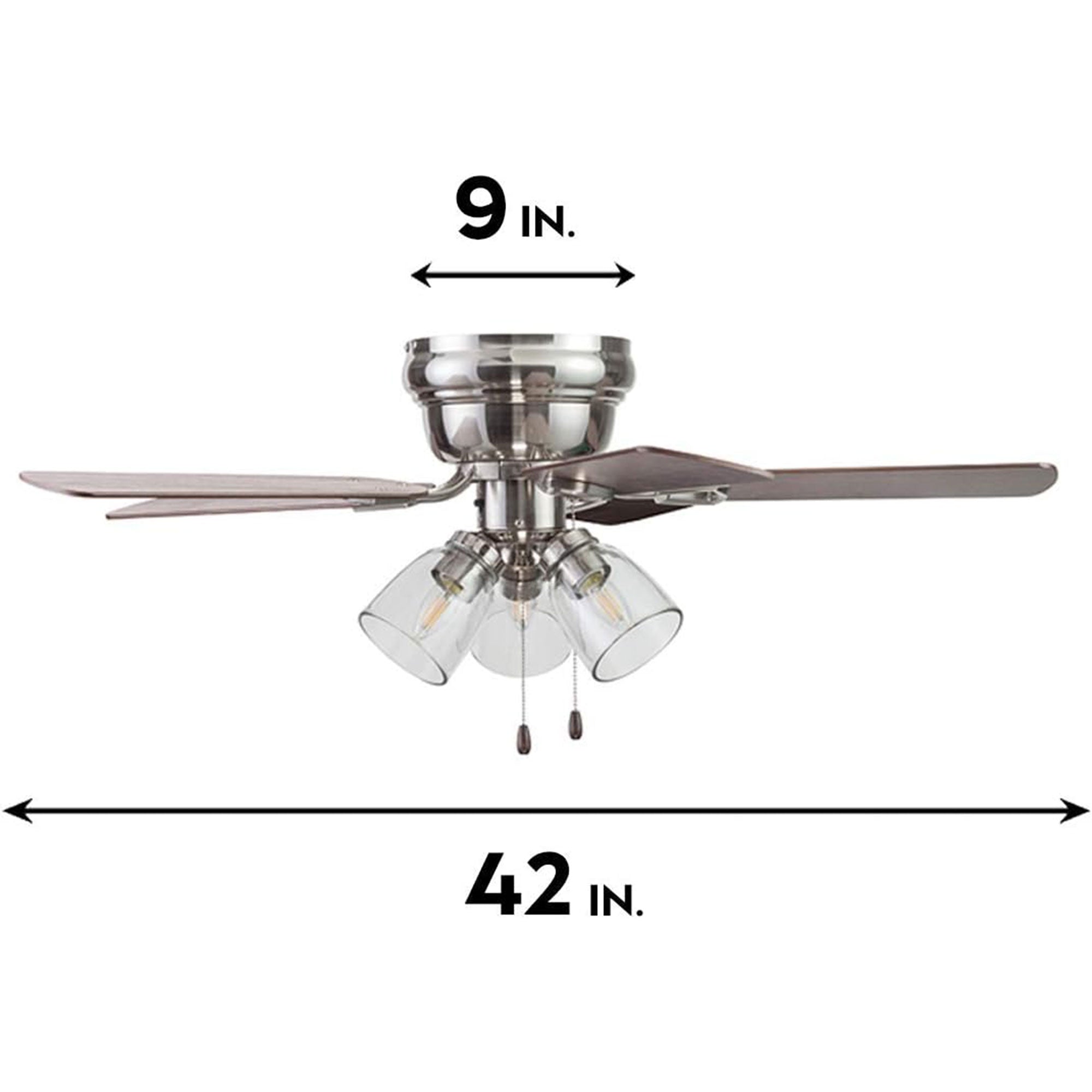 Portage Bay Renton Ceiling Fan, Quiet Reversible Motor, 42 Inches(Open Box)