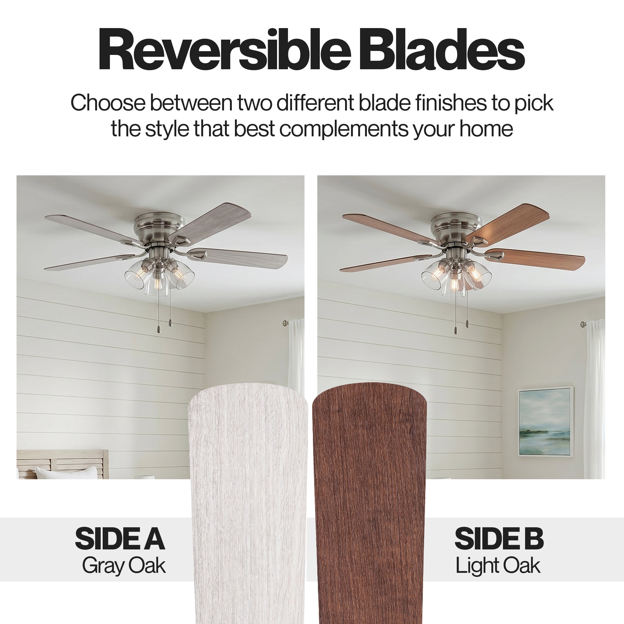 Portage Bay Renton Ceiling Fan, Quiet Reversible Motor, 42 Inches(Open Box)