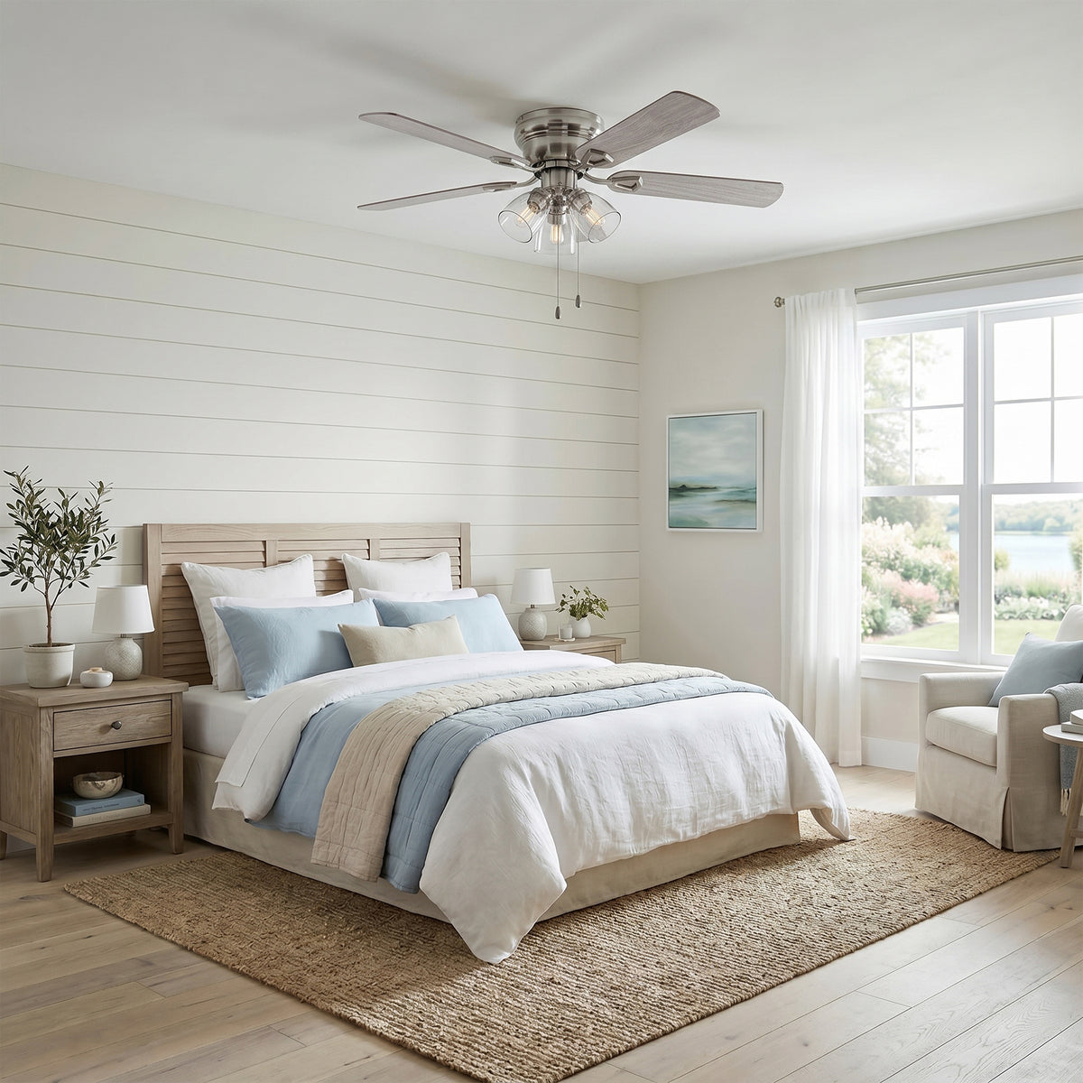 Portage Bay Renton Ceiling Fan, Quiet Reversible Motor, 42 Inches(Open Box)