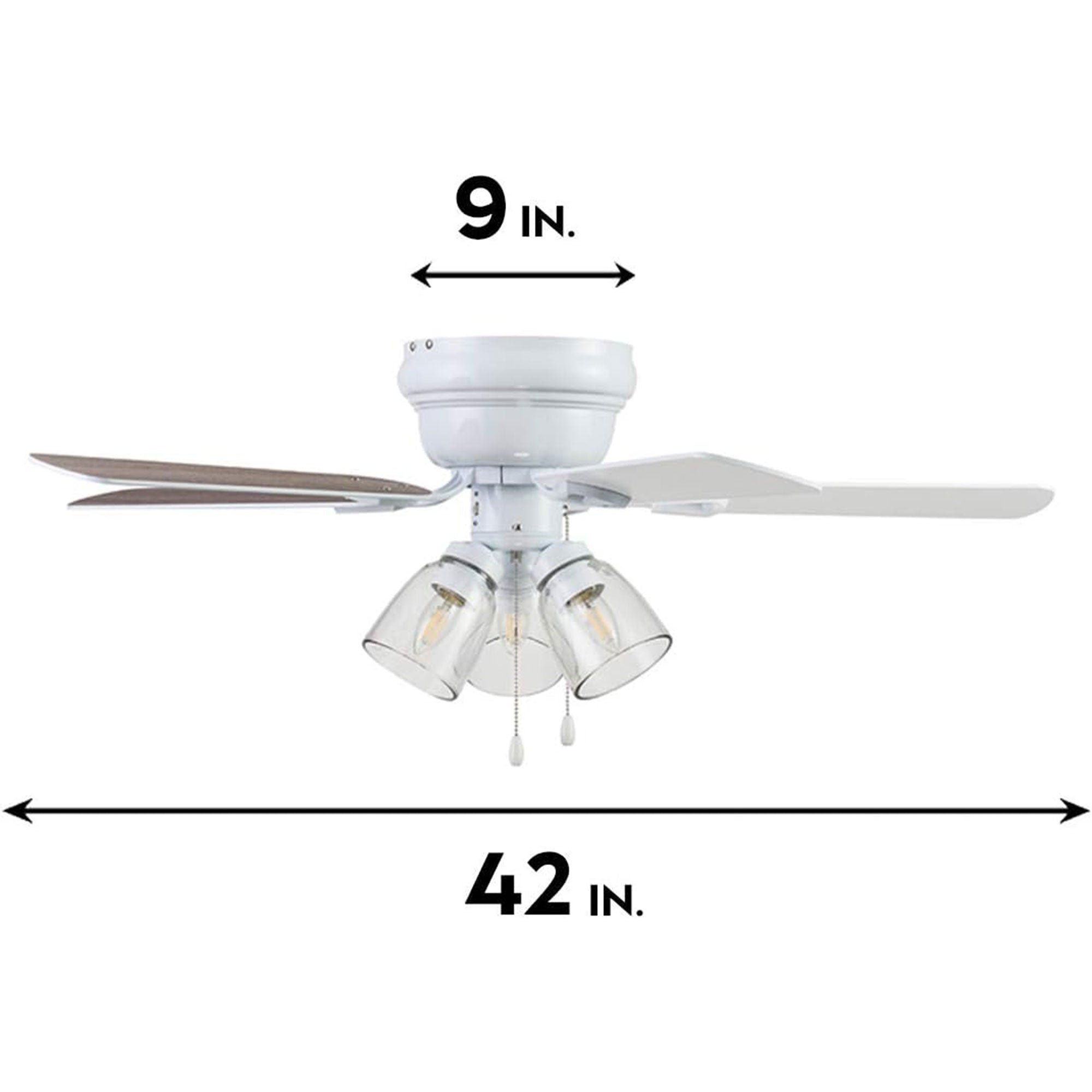 Portage Bay Renton Ceiling Fan with 5 Blades & Motor, 42", White (Open Box)