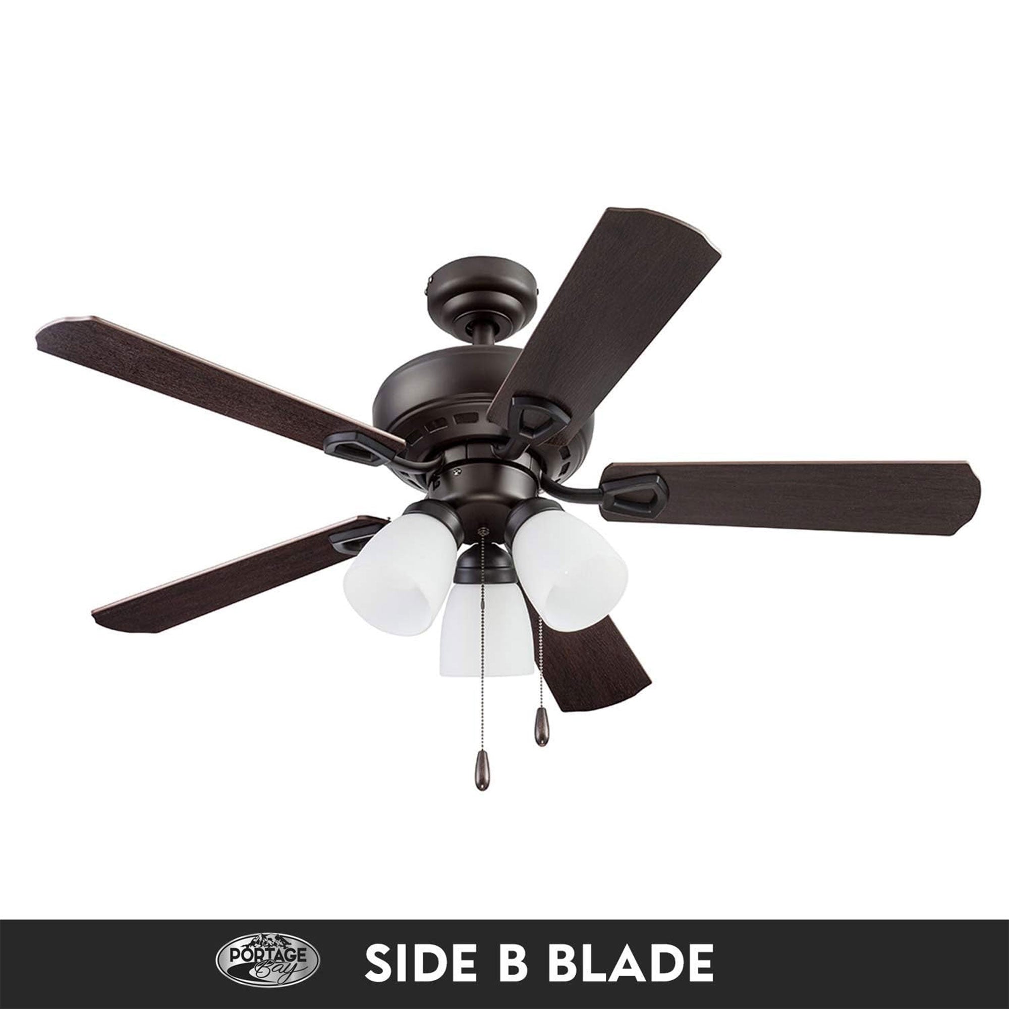 Portage Bay Miller Park Ceiling Fan w/ 5 Reversible Blades & Motor 44"(Open Box)
