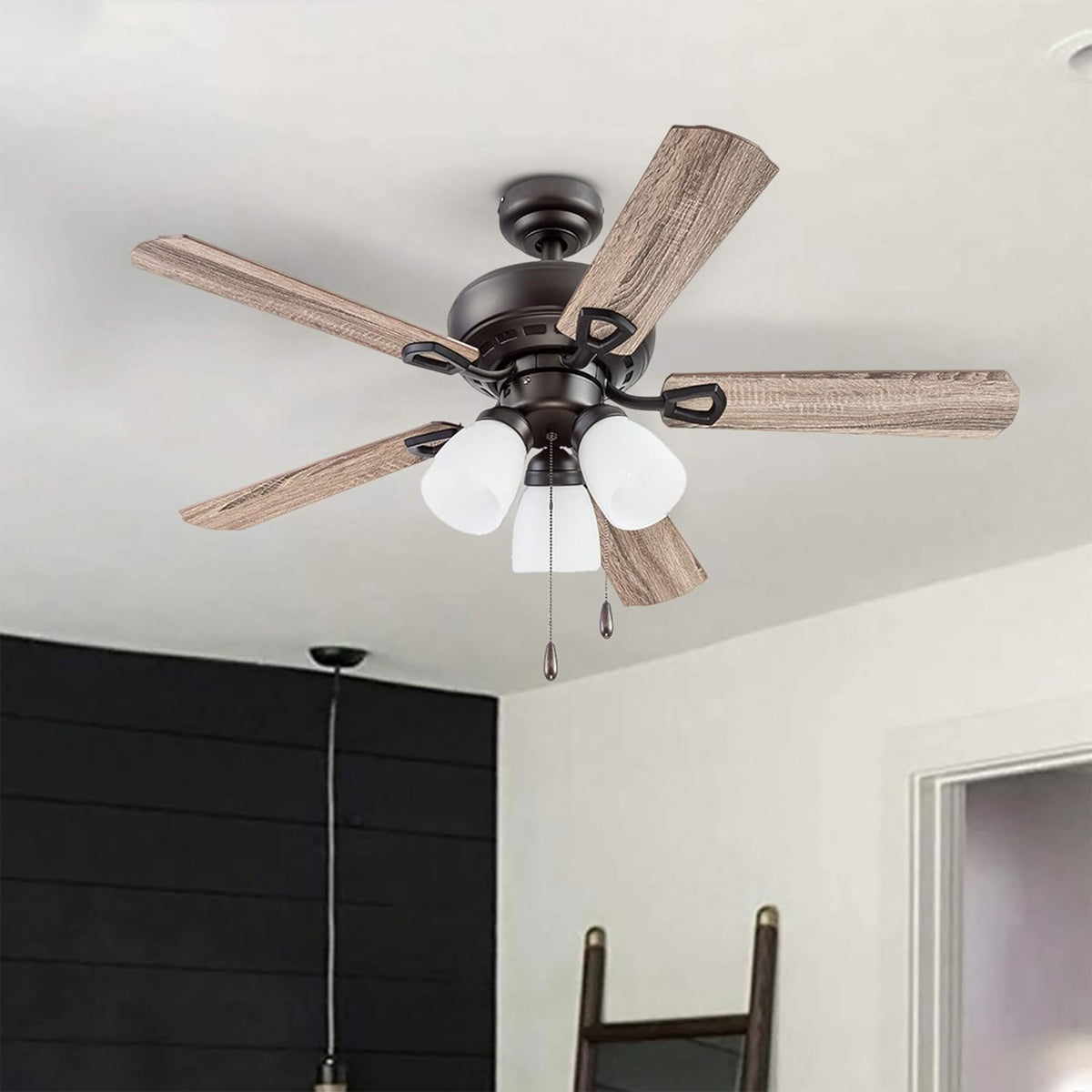 Portage Bay Miller Park Ceiling Fan w/ 5 Reversible Blades & Motor 44"(Open Box)
