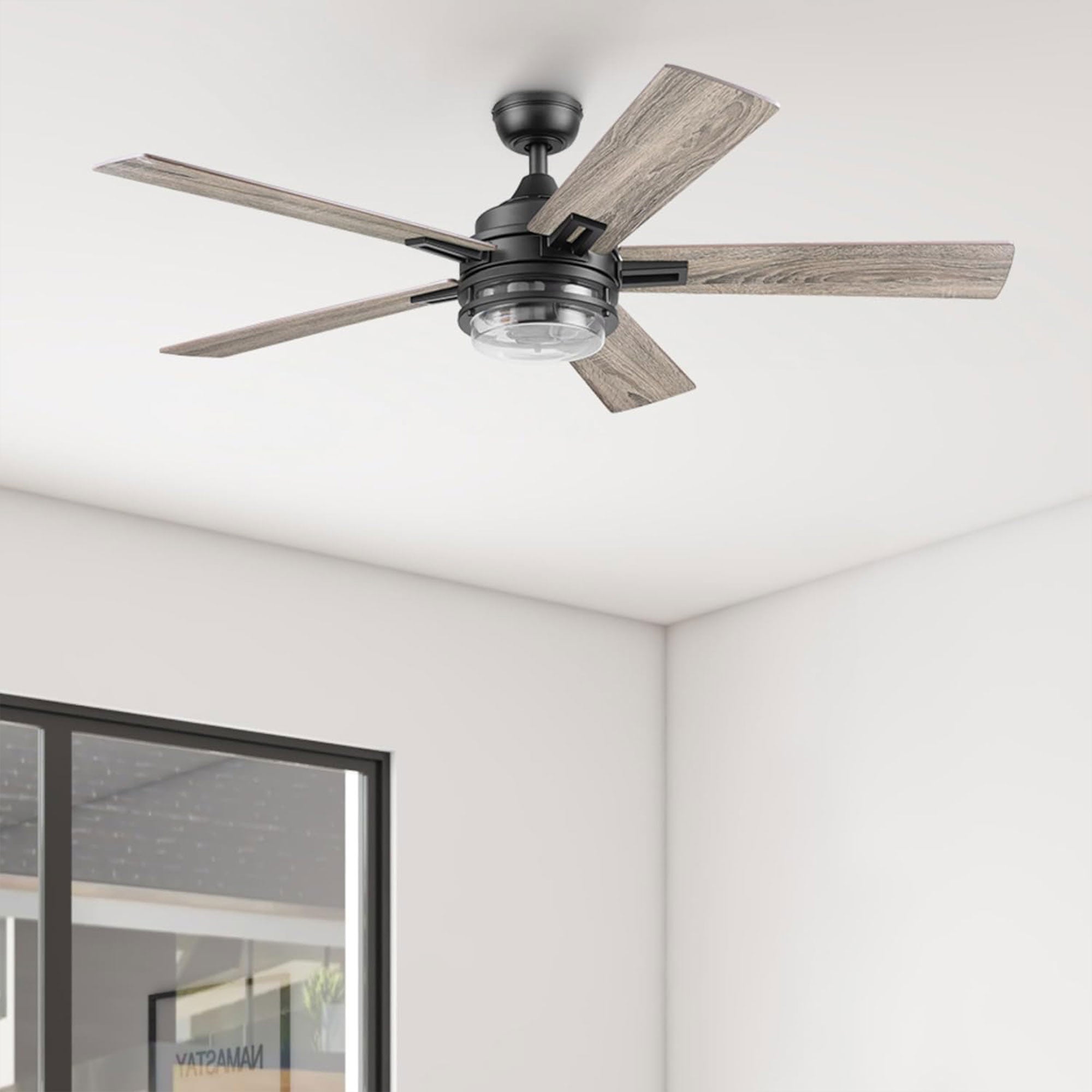 Honeywell Myers Park 52" Ceiling Fan w/ Remote, & Reversible Blades, (For Parts) - VMInnovations