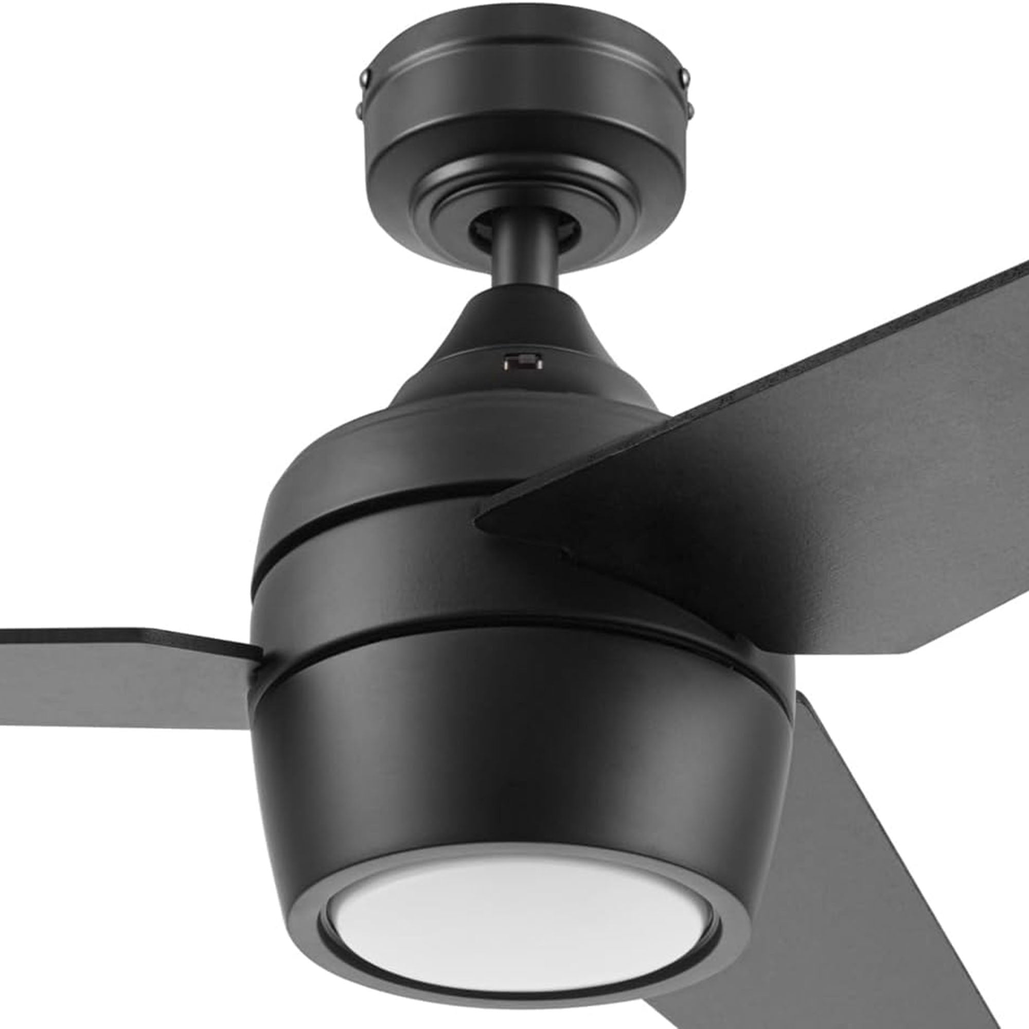 Honeywell 52" Indoor Ceiling Fan Light, Remote, 3 Blade, Dual Mount, Matte Black - VMInnovations