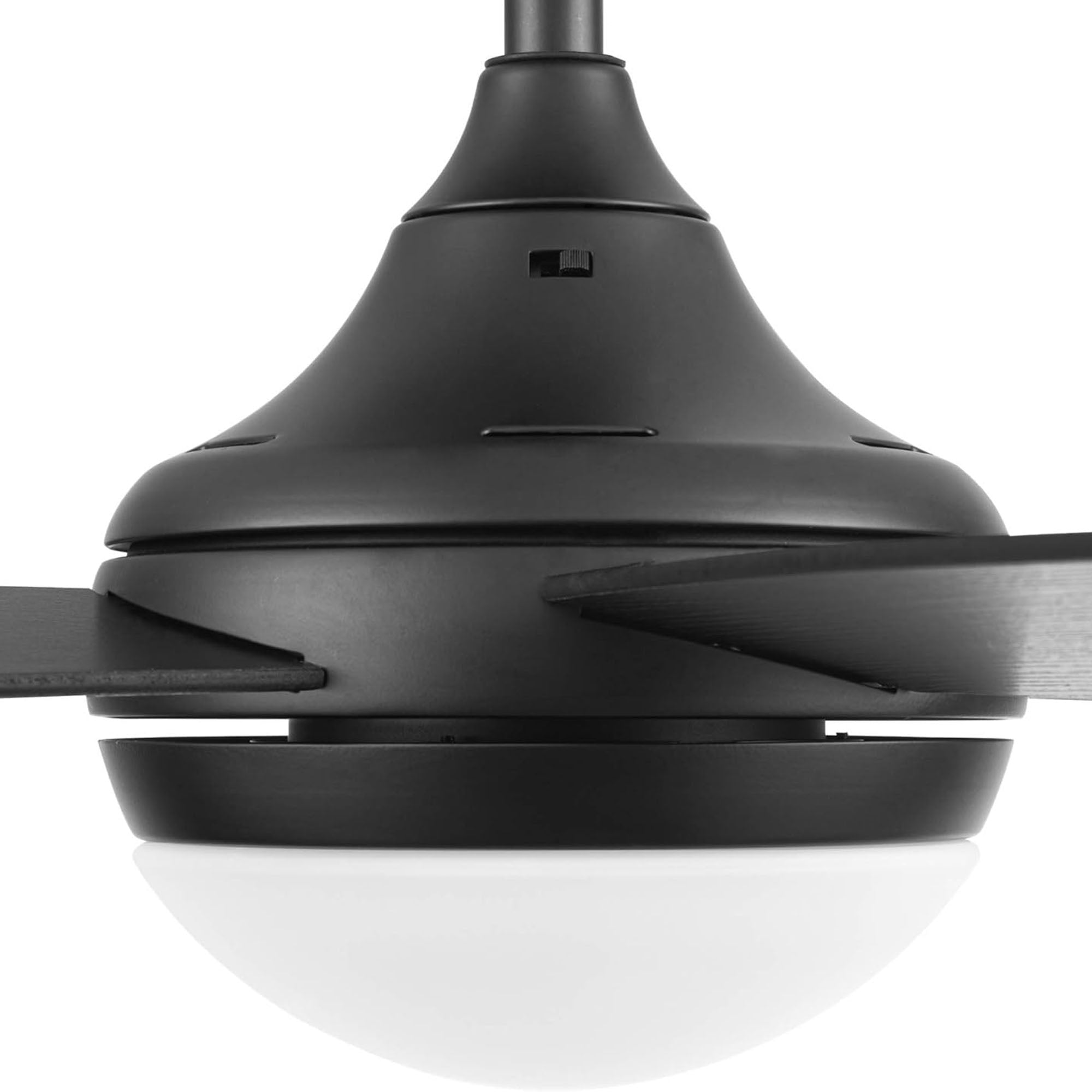 Prominence Home Ashby 52" Ceiling Fan w/Light, Remote, & 5 Blades, Black/Ebony - VMInnovations