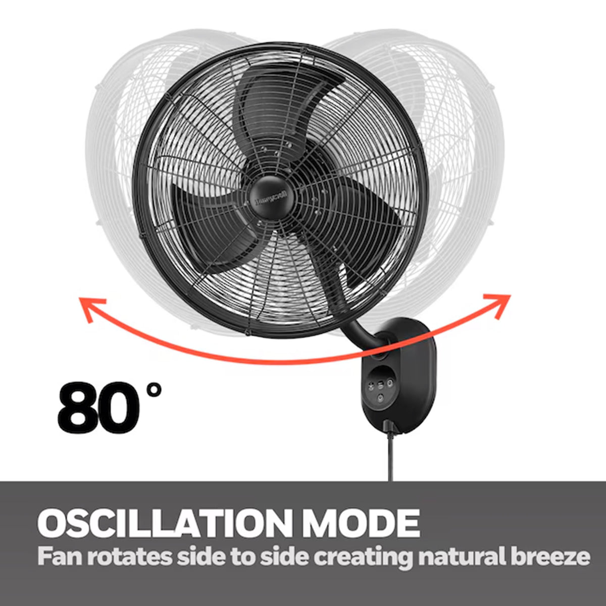 Honeywell 18" Wall Mount Outdoor Oscillating Airflow Fan and Remote (Open Box) - VMInnovations