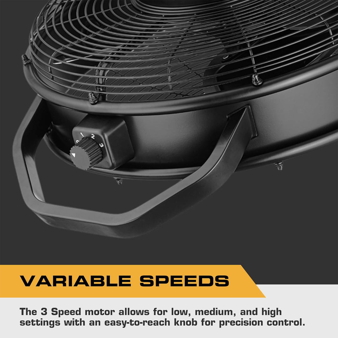 Mule Rugged Outdoor 18" Fan, Dual Height Ceiling Mounting Options, 3-Prong Plug - VMInnovations