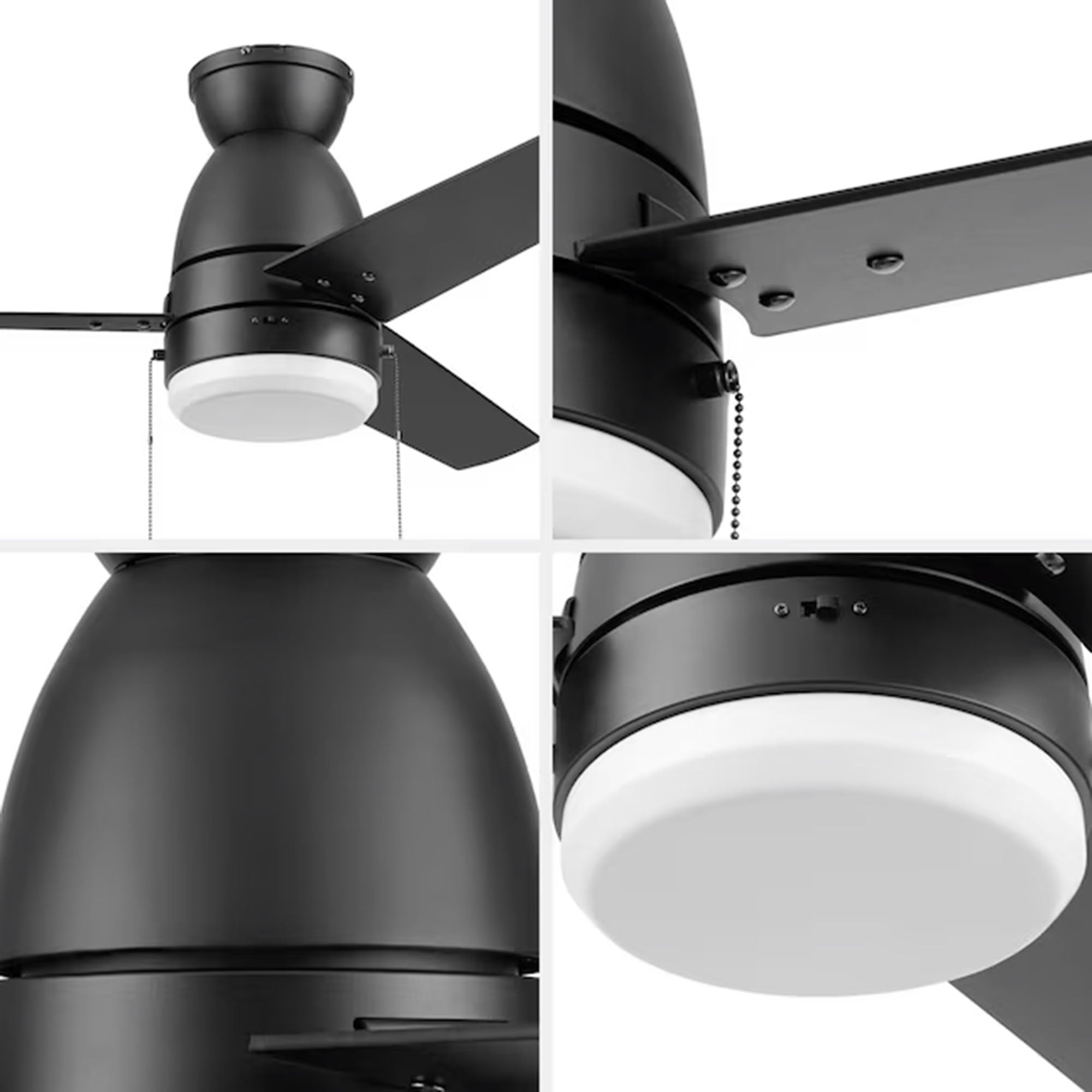 Prominence Home Fawn 44" Ceiling Fan w/Light, Remote, & 3 Blades, Black/Chestnut - VMInnovations