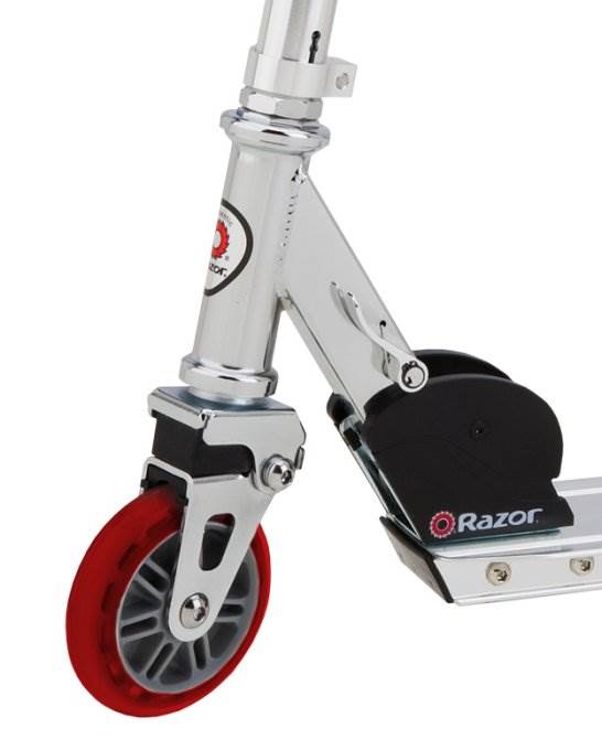 Razor A2 Kick Scooter Boys/Girls (Red) with Child Helmet, Elbow & Knee Pads