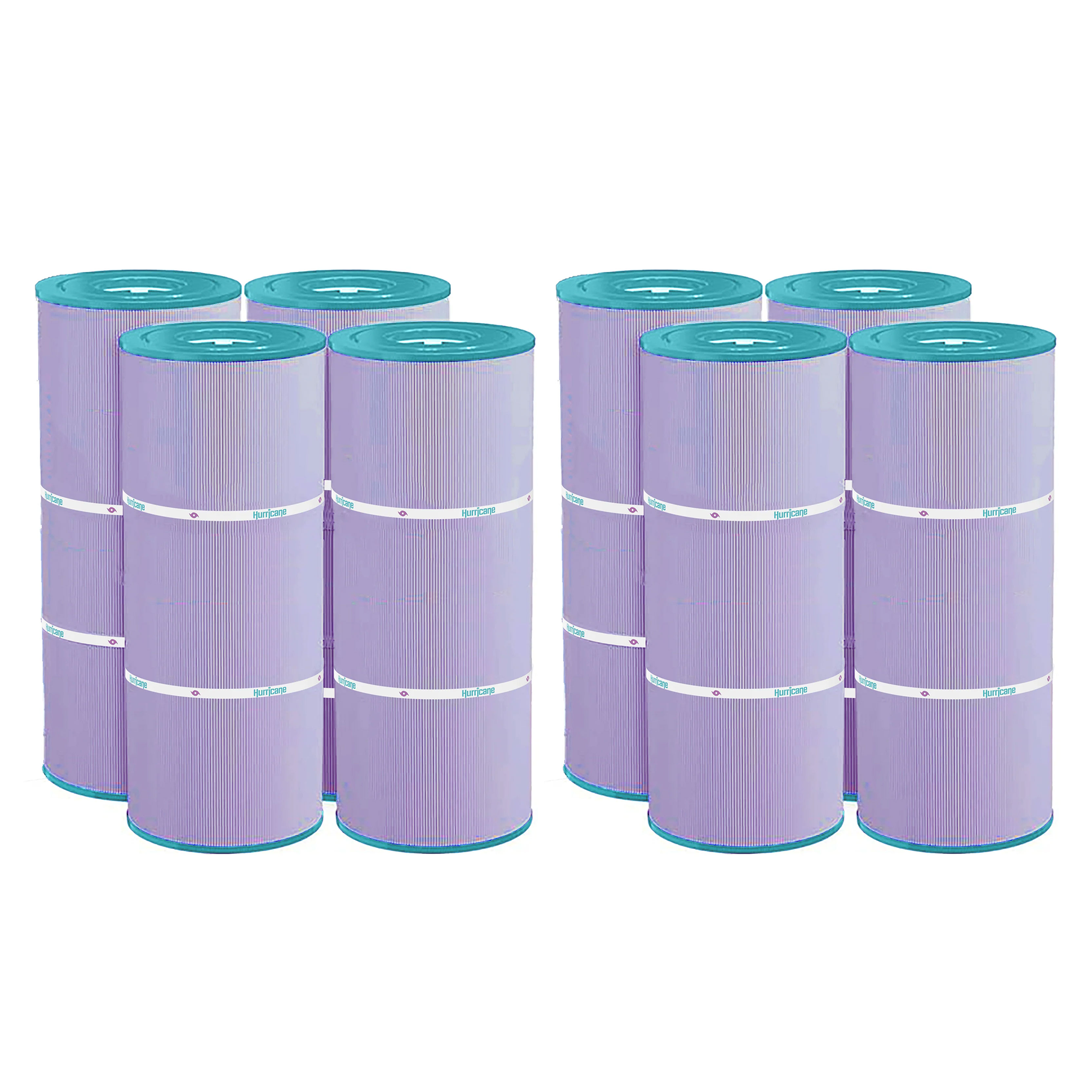 Hurricane 8 Pack HF56SV-04P Platinum Purple Pool Filter Cartridge Replacement - VMInnovations