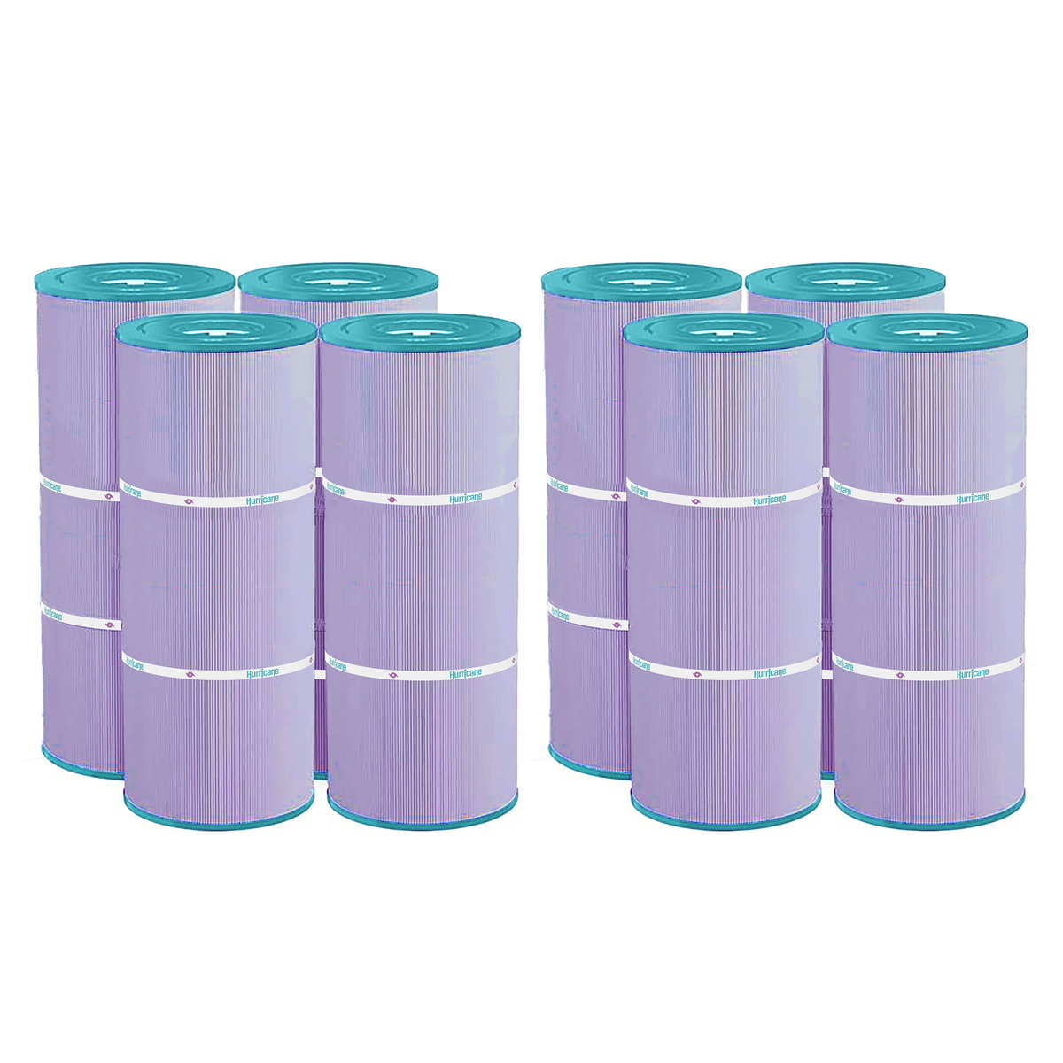 Hurricane 8 Pack HF56SV-04P Platinum Purple Pool Filter Cartridge Replacement