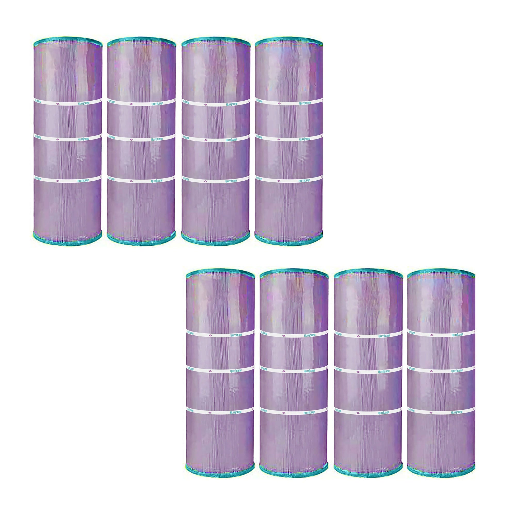 Hurricane 8 Pack HF7477-04P Platinum Purple Pool and Spa Cartridge Replacement - VMInnovations
