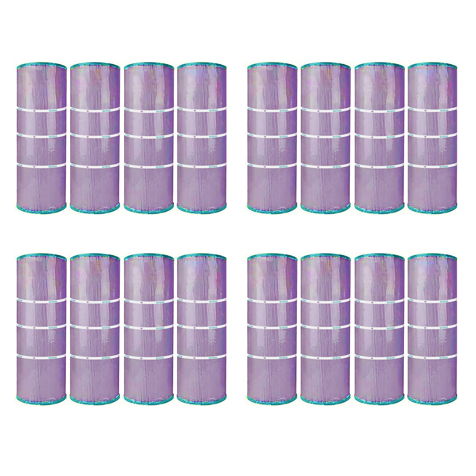 Hurricane 16 Pack HF7477-04P Platinum Purple Pool and Spa Cartridge Replacement - VMInnovations