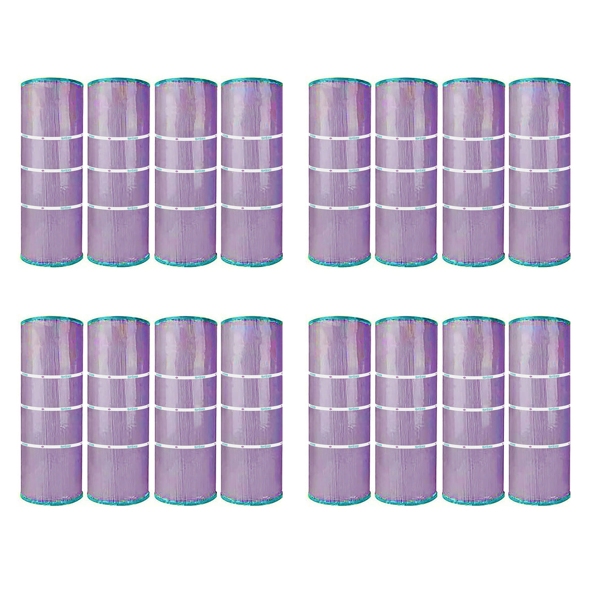 Hurricane 16 Pack HF7477-04P Platinum Purple Pool and Spa Cartridge Replacement