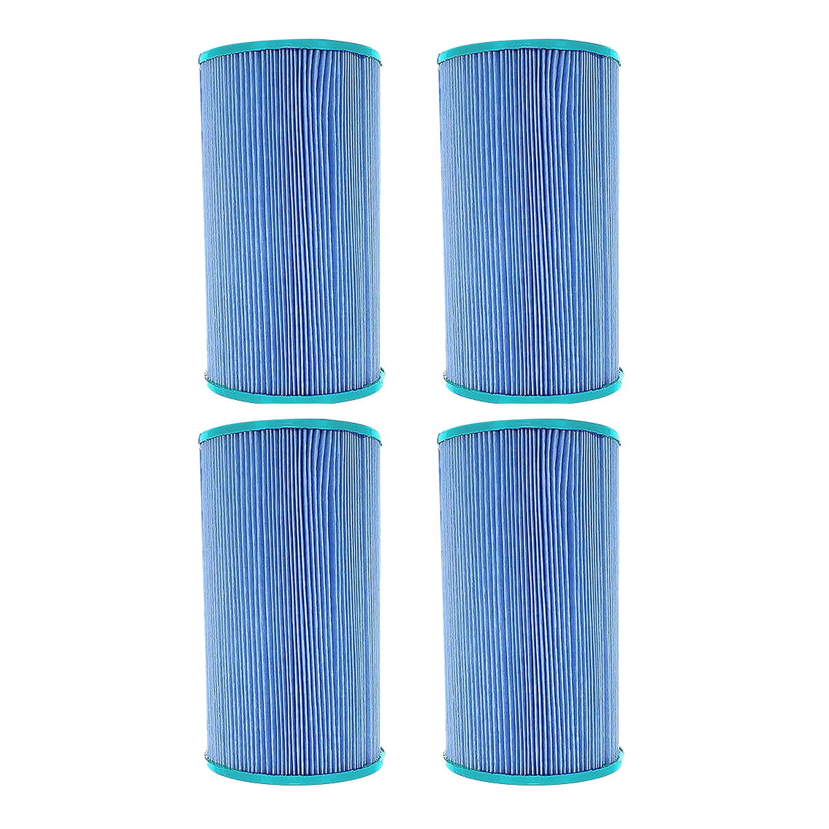 Hurricane 4 Pack HF6430-01M Elite Aseptic Spa Filter Cartridge Replacement, Blue