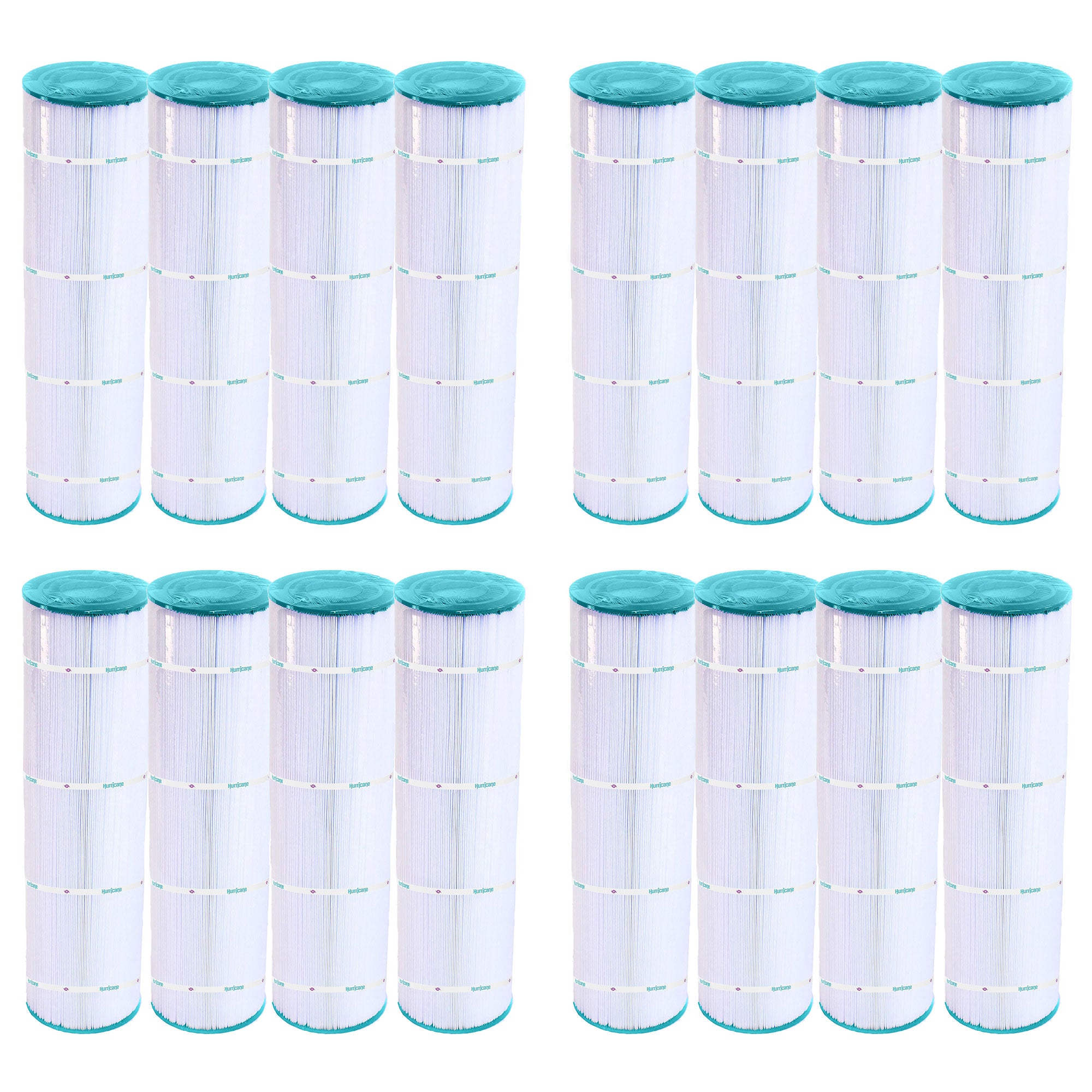 Hurricane 16 Pack HF7489-04 Advanced Pool and Spa Filter Cartridge Replacement