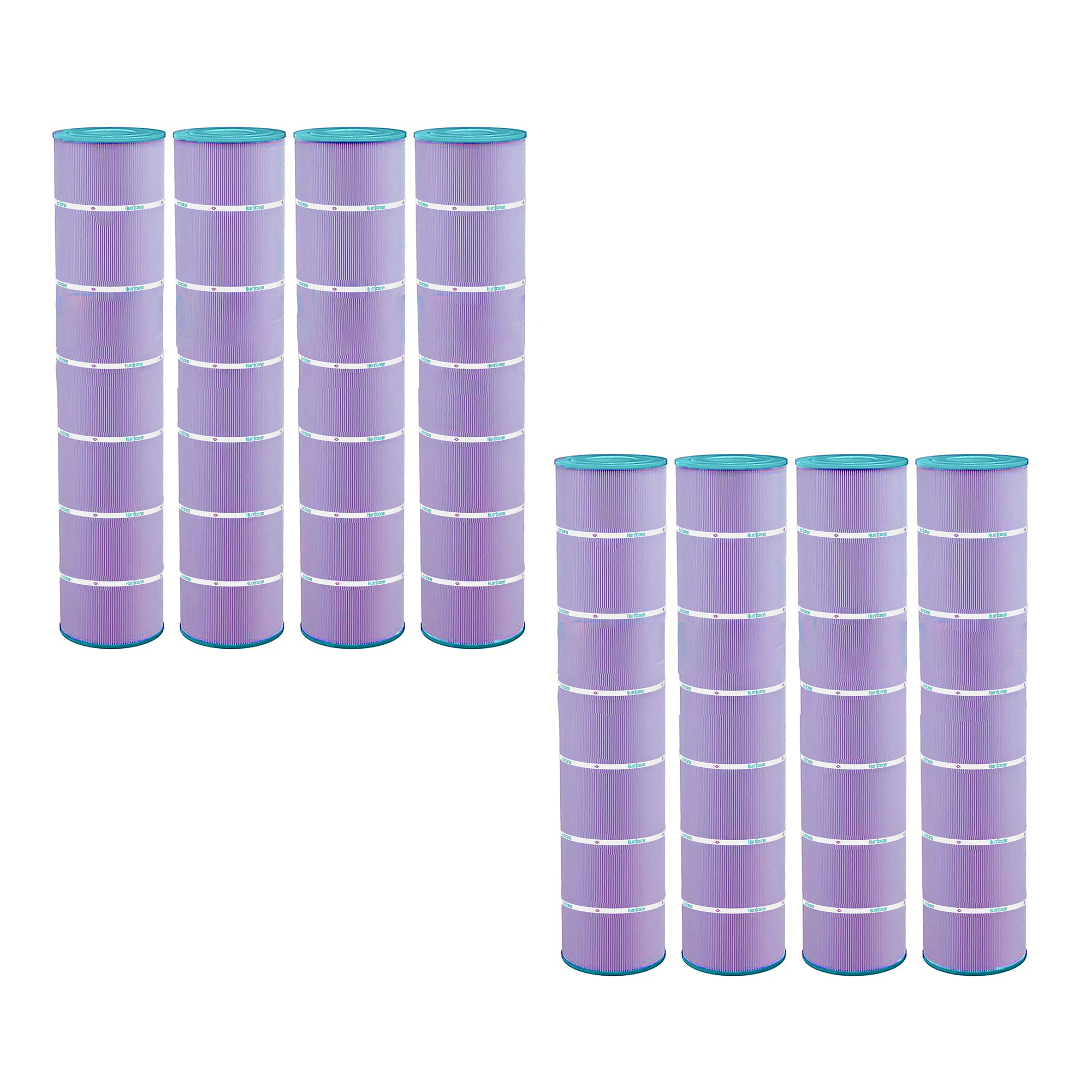 Hurricane 8 Pack HF7494-04P Purple Platinum Pool Filter Cartridge Replacement