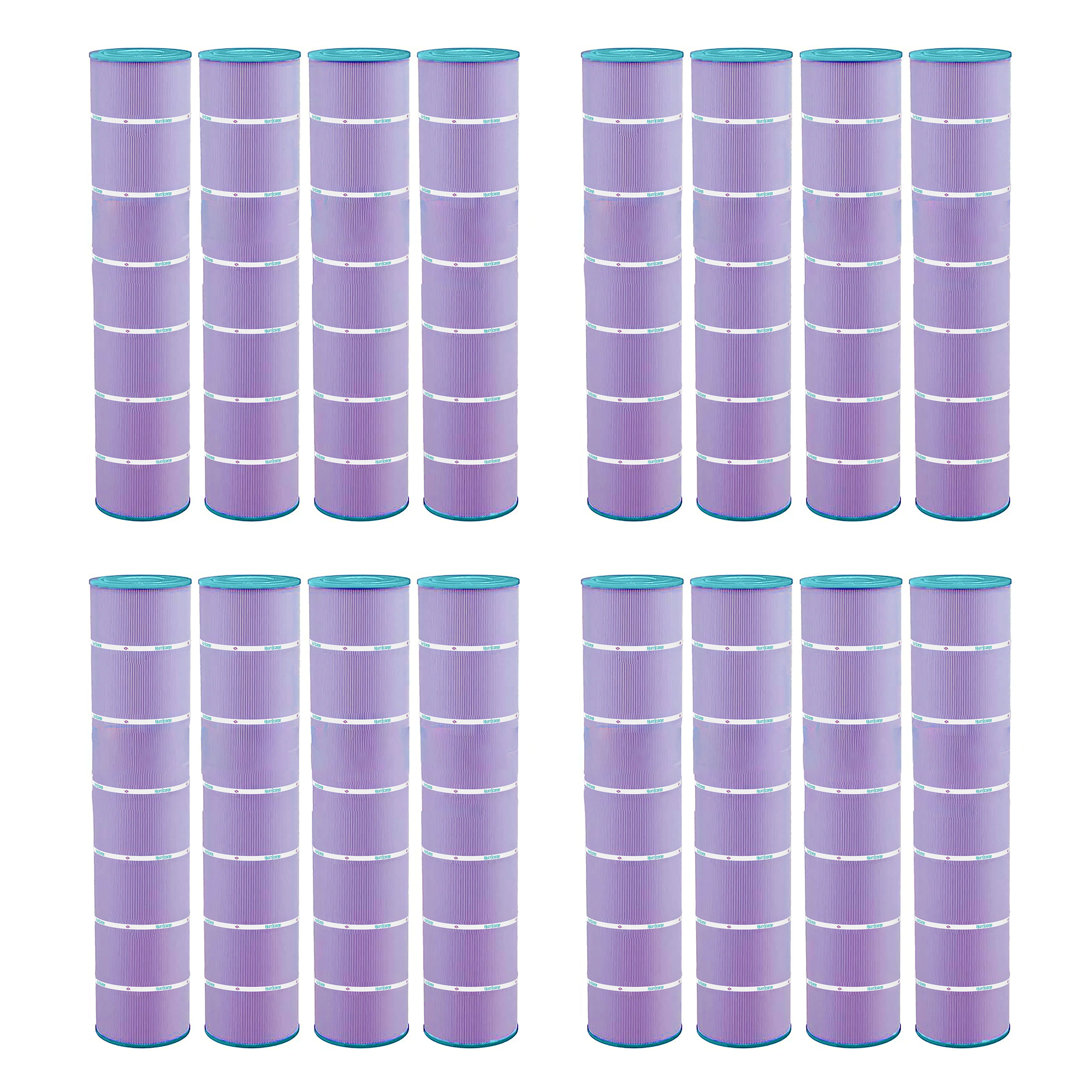 Hurricane 16 Pack HF7494-04P Purple Platinum Pool Filter Cartridge Replacement - VMInnovations