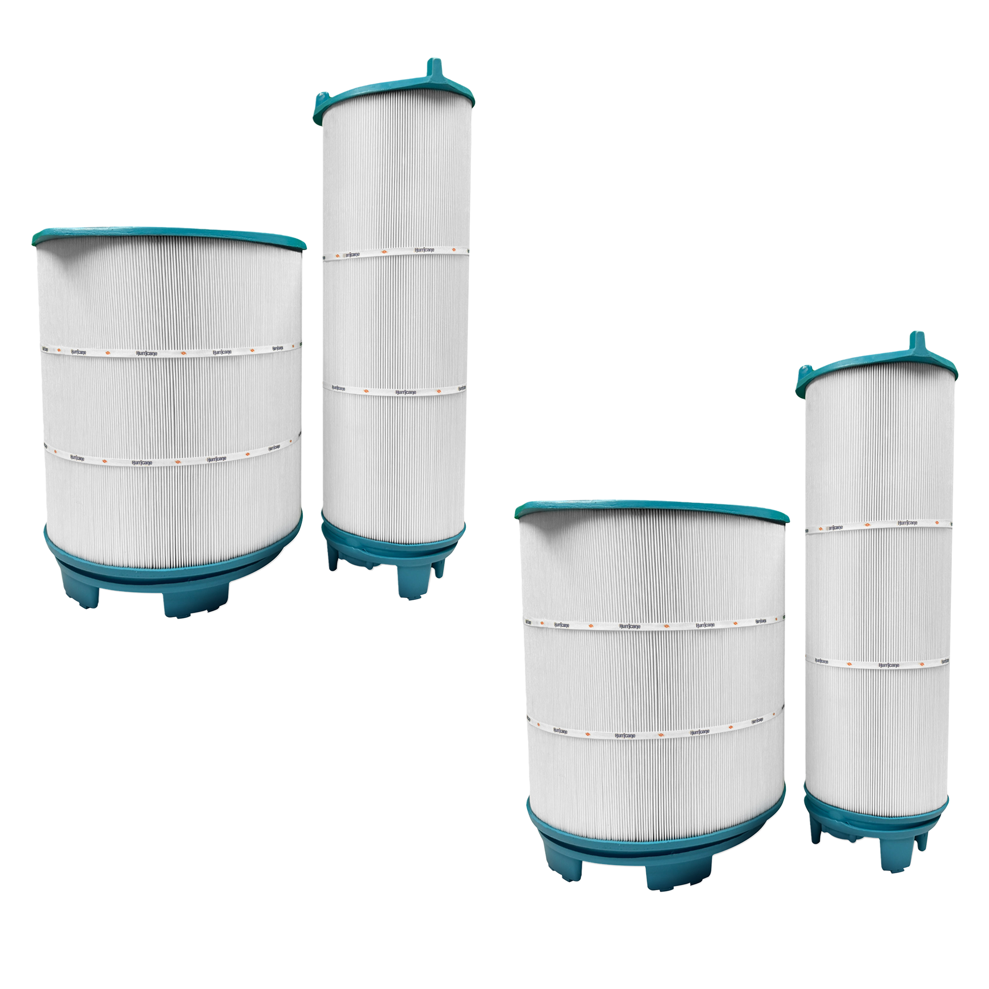 Hurricane 2 Pack HF-STR-SET Advanced Pool Filter Cartridge Inner Outer 21" Set - VMInnovations