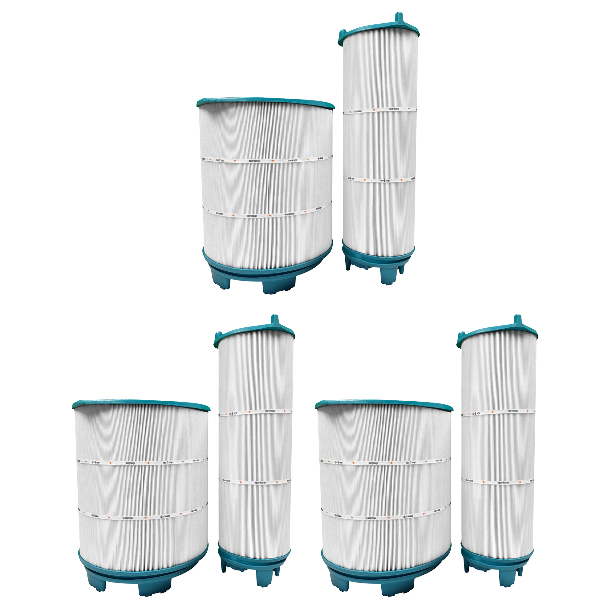 Hurricane 3 Pack HF-STR-SET Advanced Pool Filter Cartridge Inner Outer 21" Set - VMInnovations