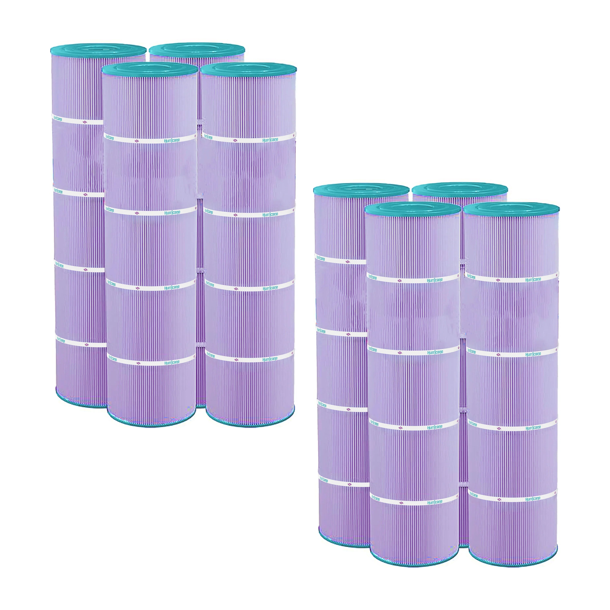 Hurricane 8 Pack HF7459-04P Platinum Purple Pool Filter Cartridge Replacement - VMInnovations