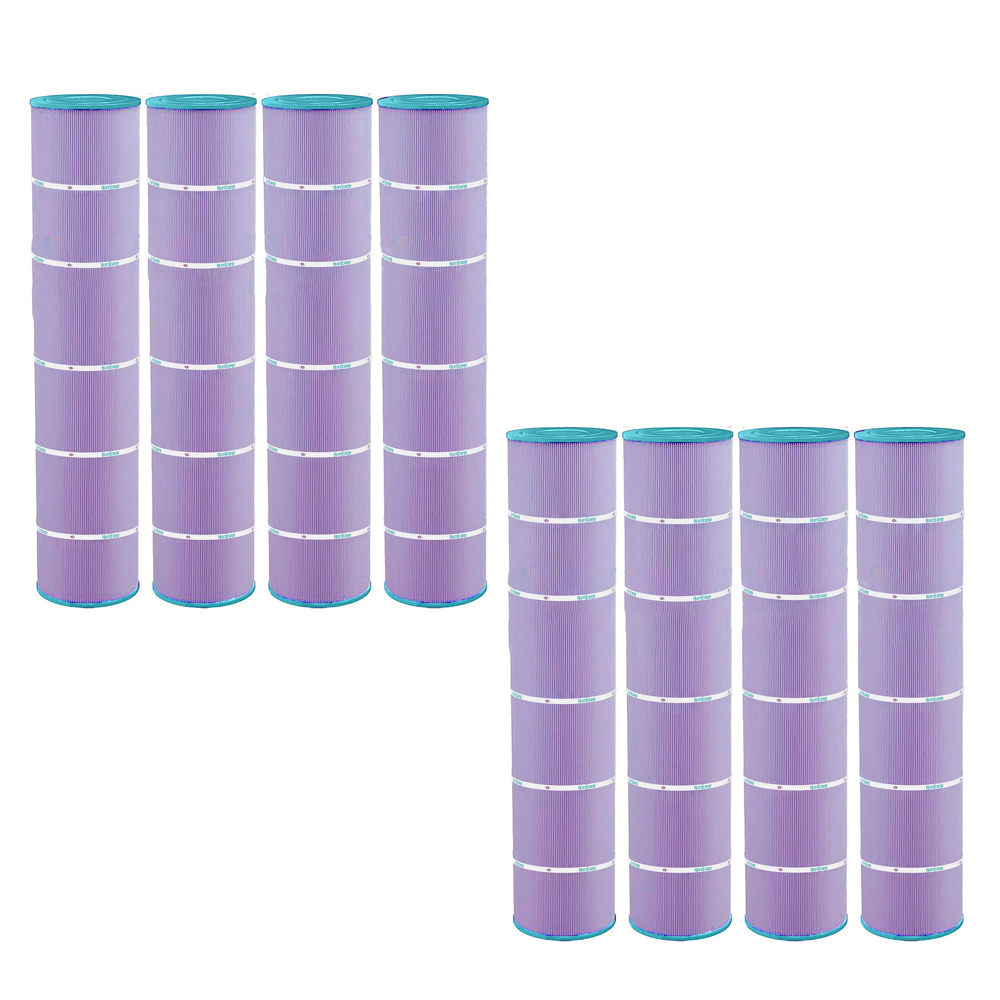 Hurricane 8 Pack HF7482-04P Platinum Purple Spa Filter Cartridge Replacement