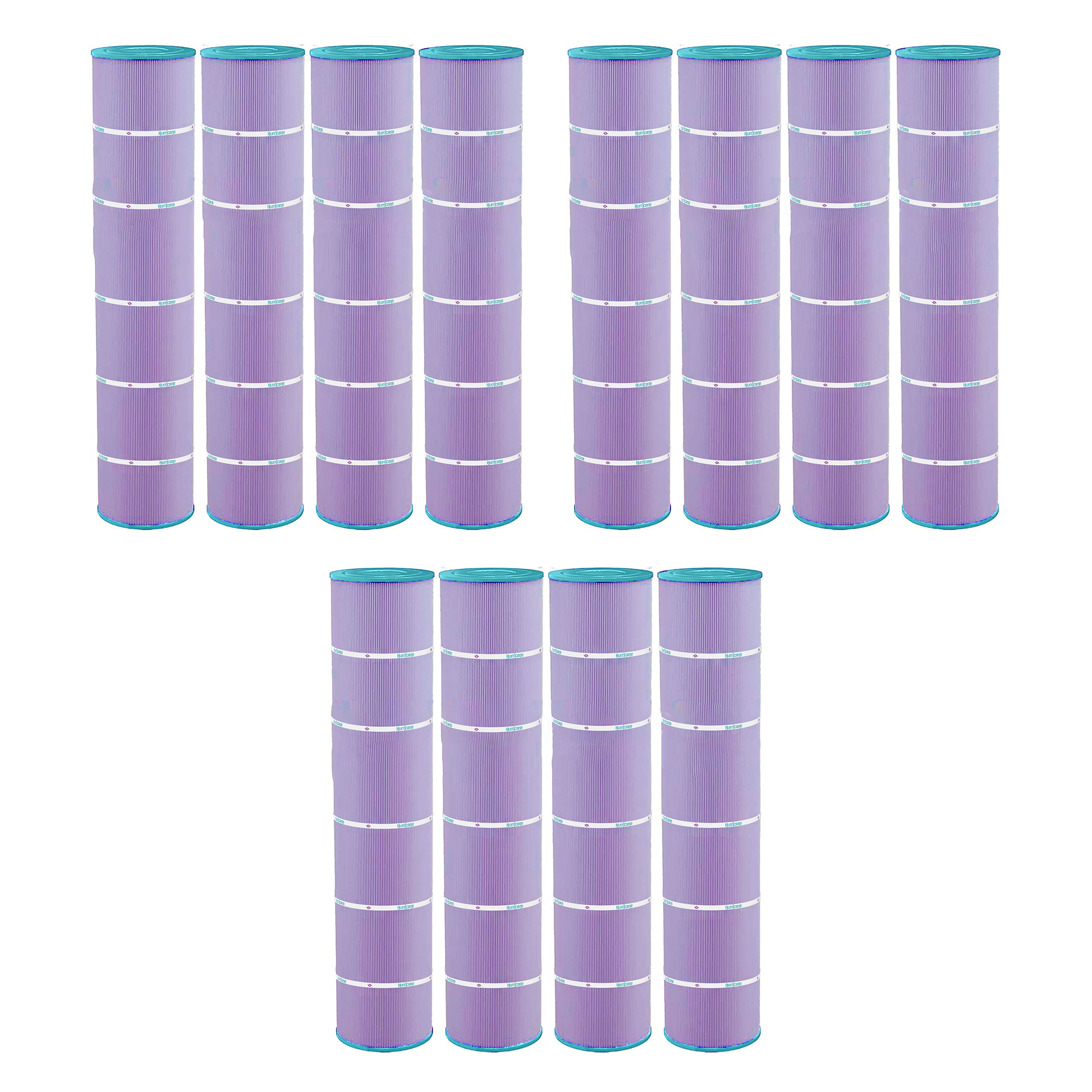 Hurricane 12 Pack HF7482-04P Platinum Purple Spa Filter Cartridge Replacement