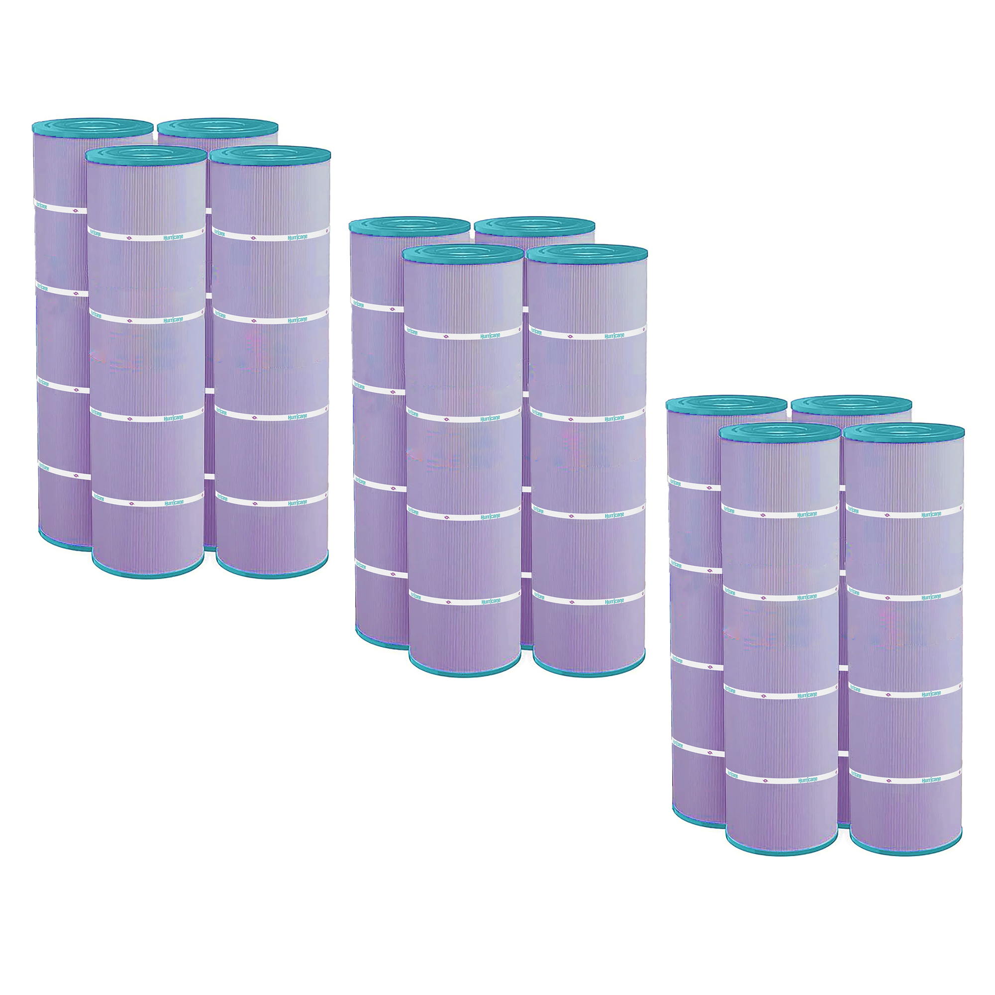 Hurricane 12 Pack HF7487-04P Platinum Purple Spa Filter Cartridge Replacement - VMInnovations