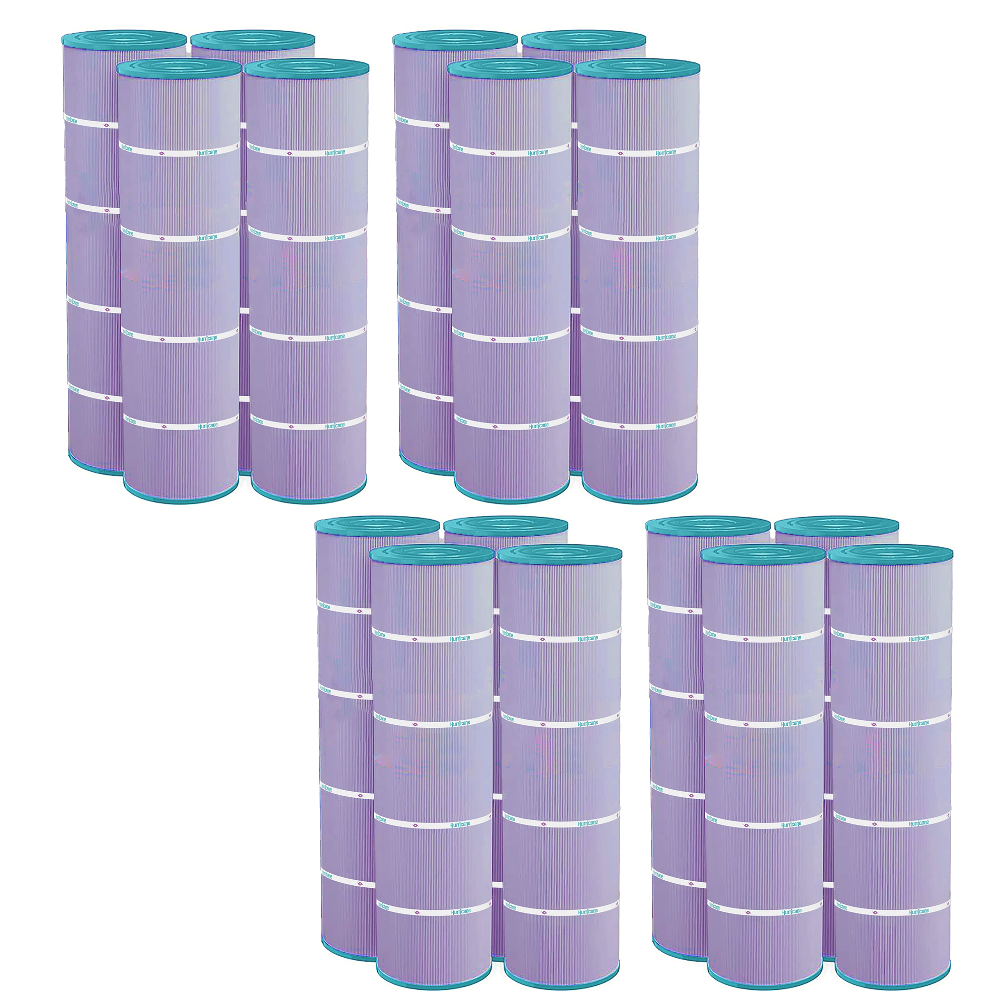 Hurricane 16 Pack HF7487-04P Platinum Purple Spa Filter Cartridge Replacement - VMInnovations