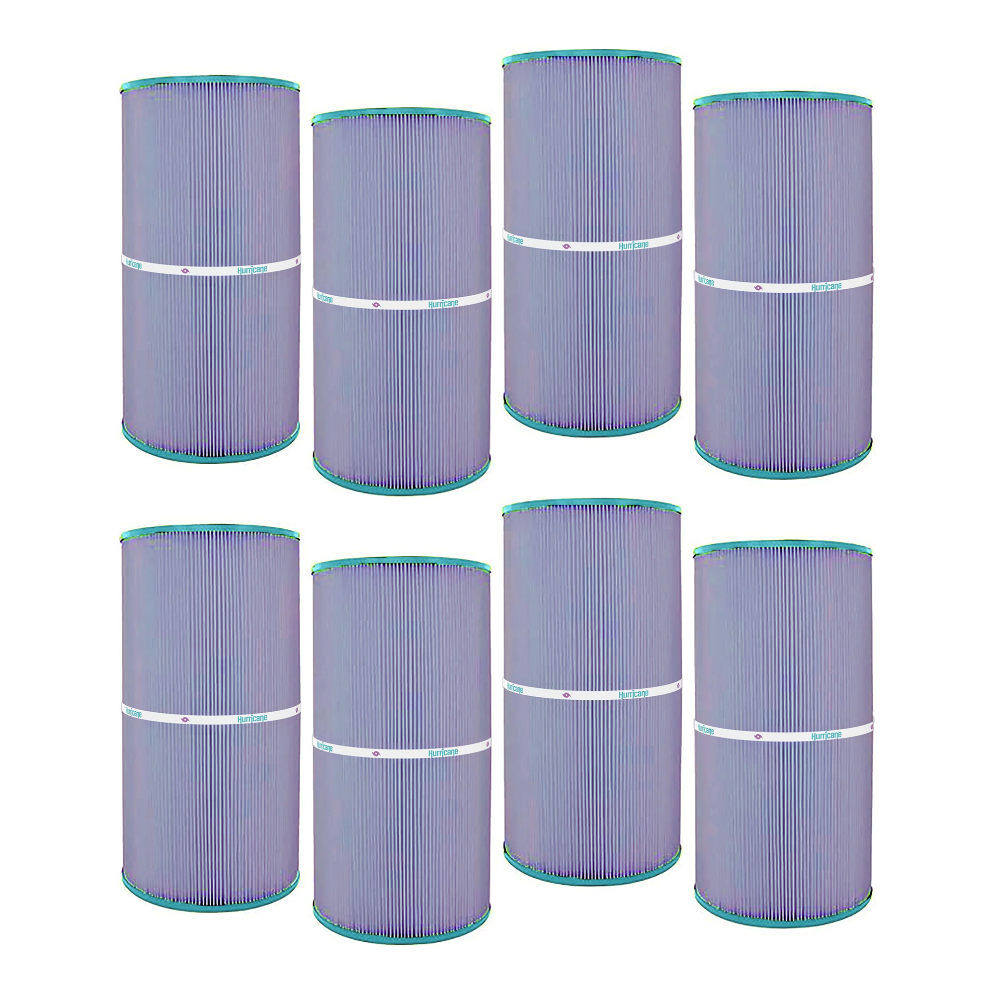 Hurricane 8 Pack HF7469-04P Platinum Purple Pool Filter Cartridge Replacement