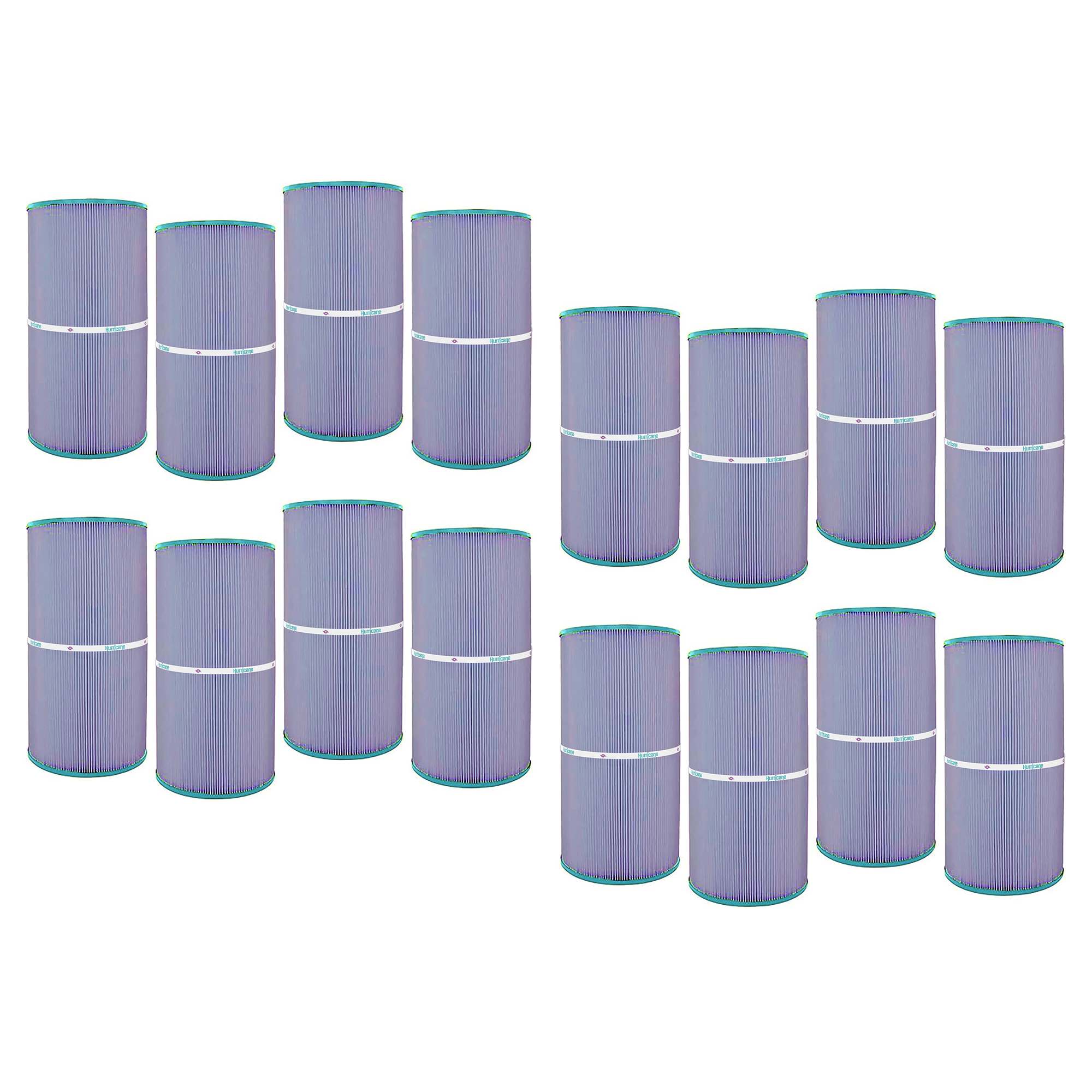 Hurricane 16 Pack HF7469-04P Platinum Purple Pool Filter Cartridge Replacement - VMInnovations