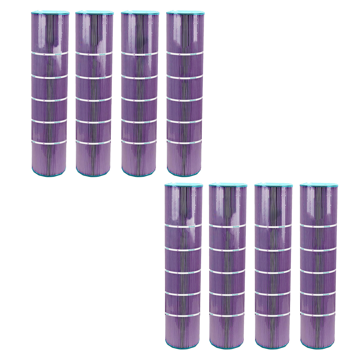 Hurricane 8 Pack HF7472-04P Platinum Purple Pool Filter Cartridge Replacement